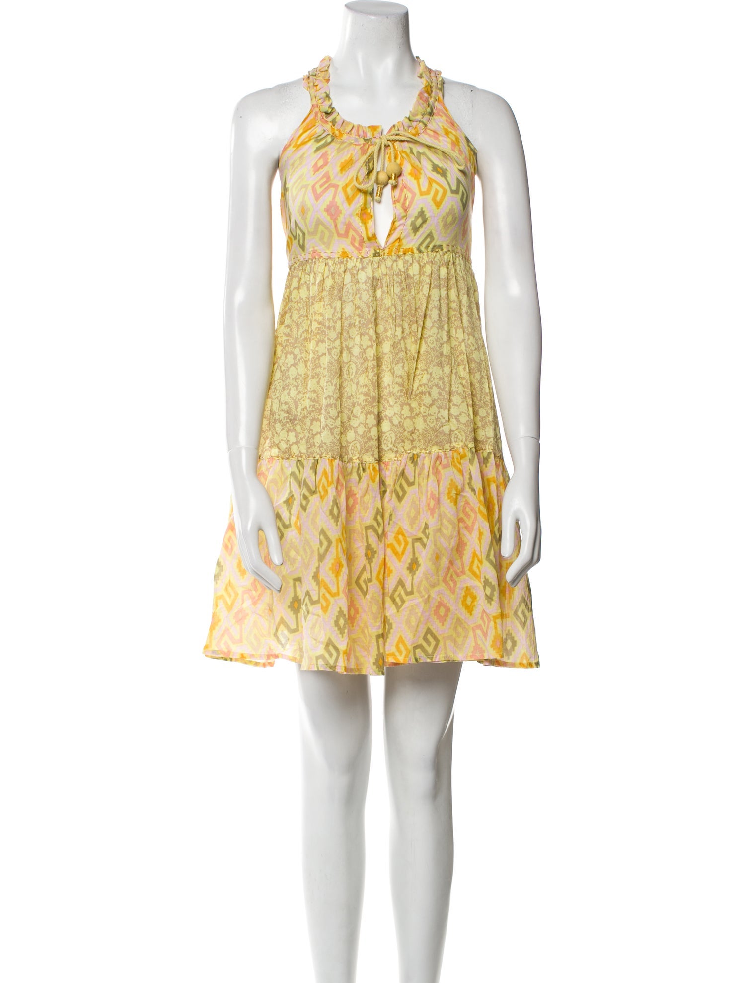 Yvonne S Printed Mini Dress w/ Tags