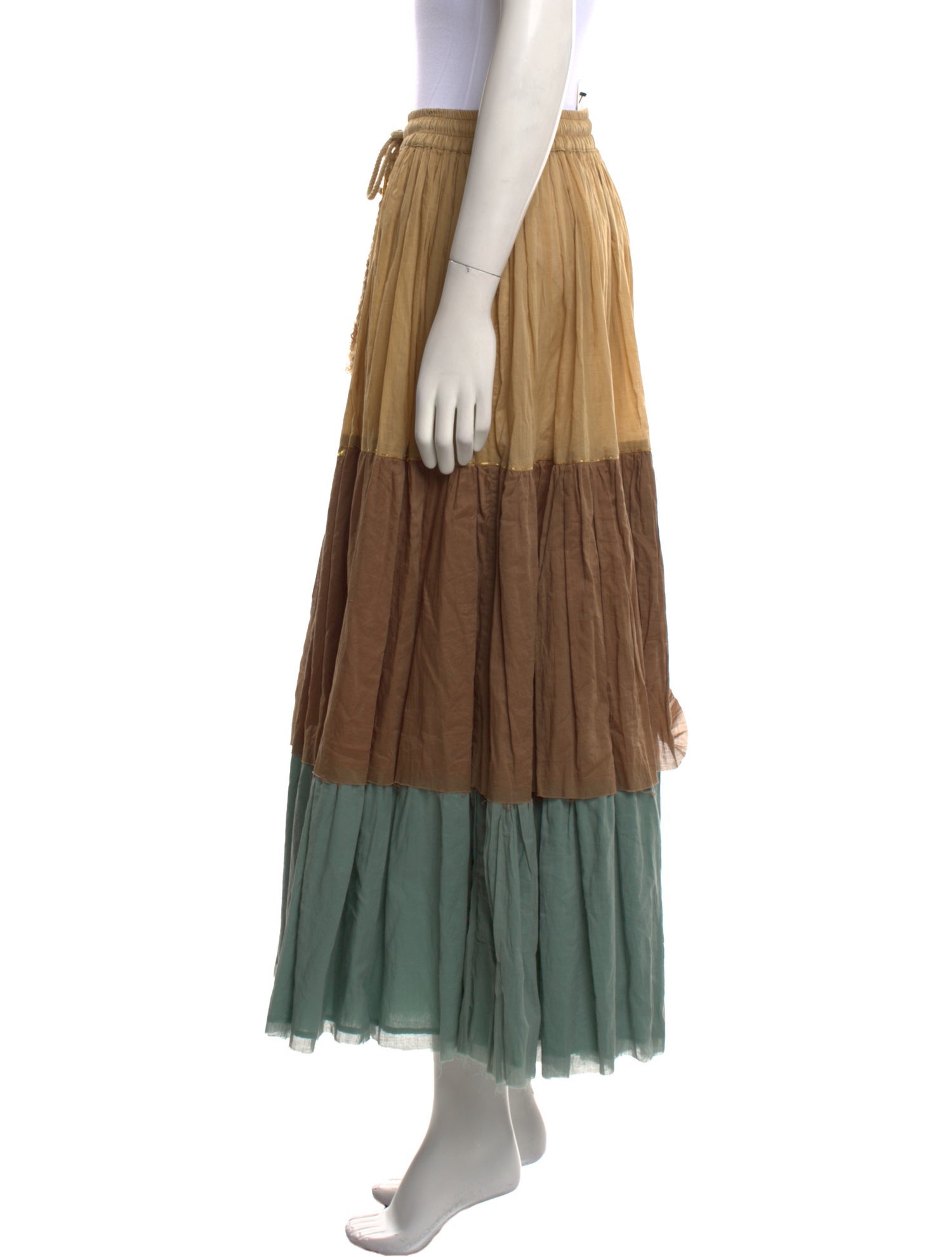 Yvonne S Pleated Accents Midi Length Skirt