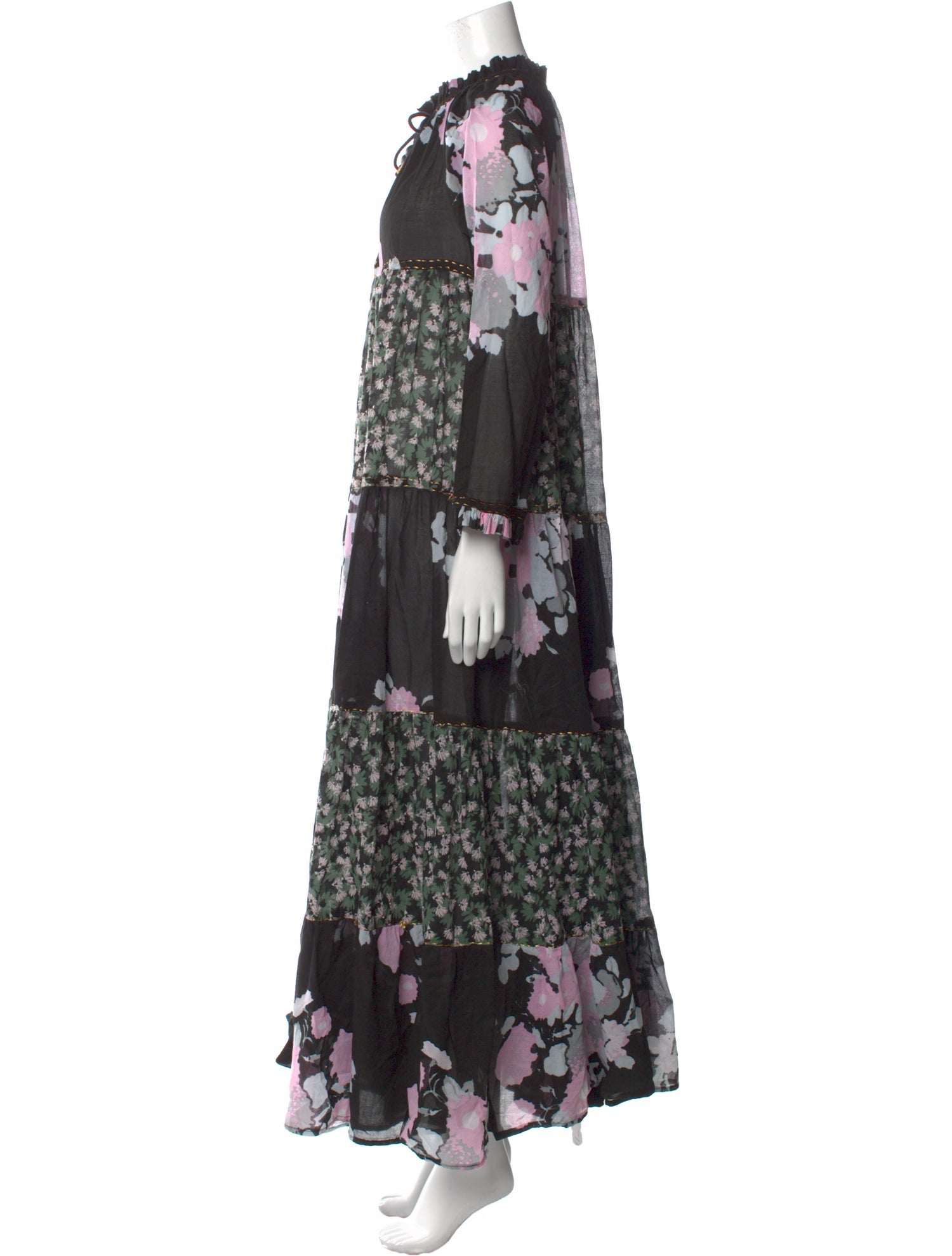 Yvonne S Floral Print Long Dress