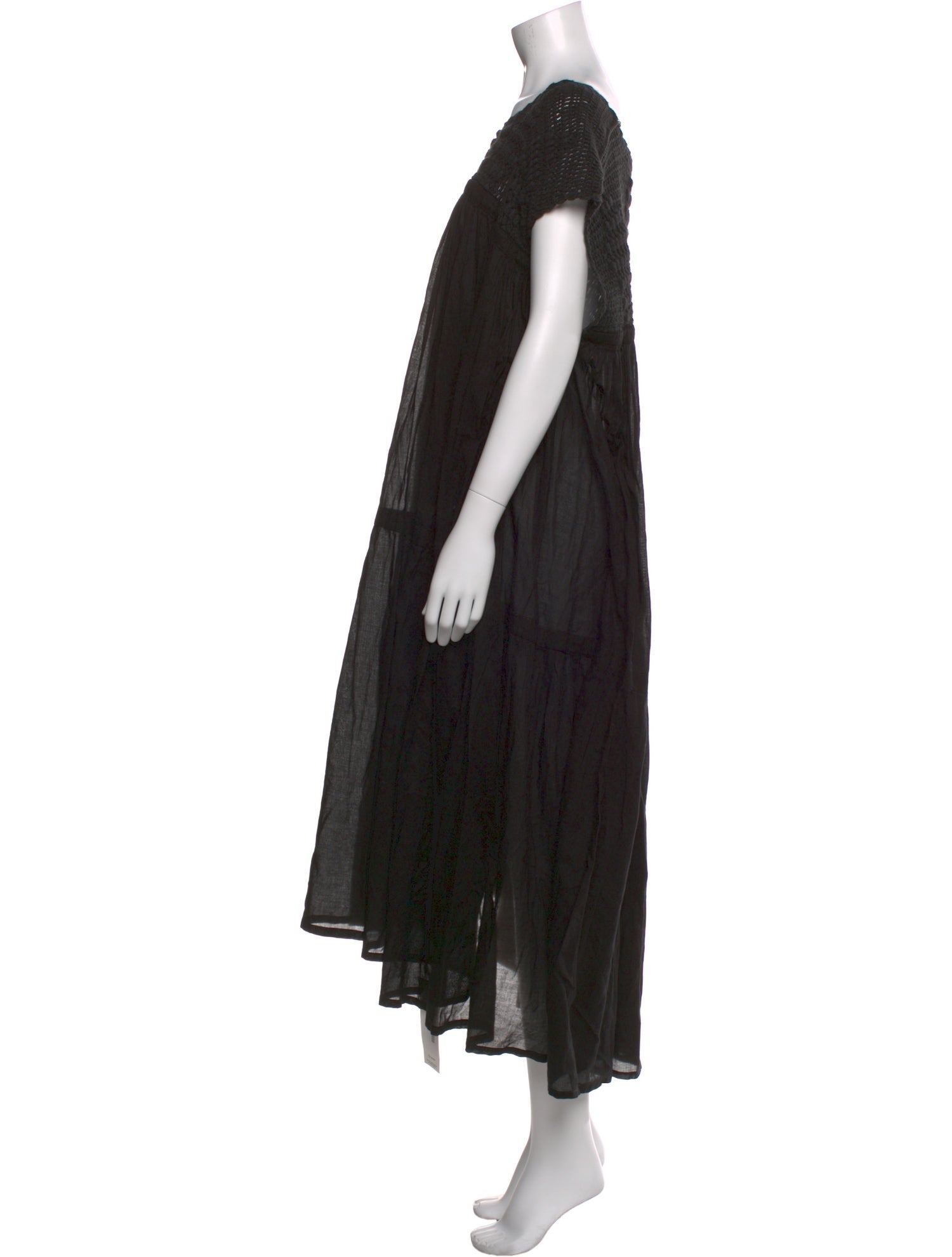 Yvonne S Bateau Neckline Long Dress