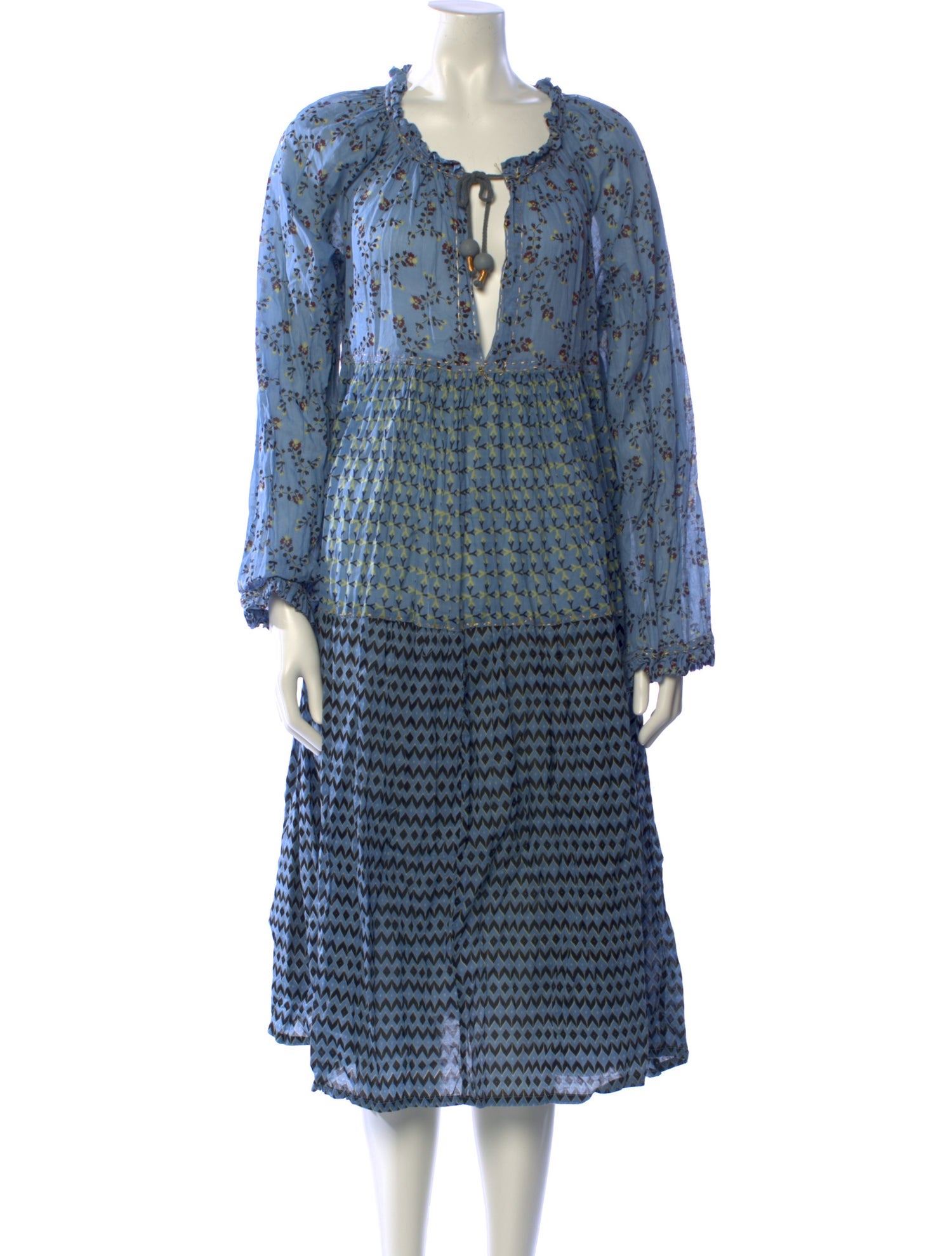 Yvonne S Printed Midi Length Dress