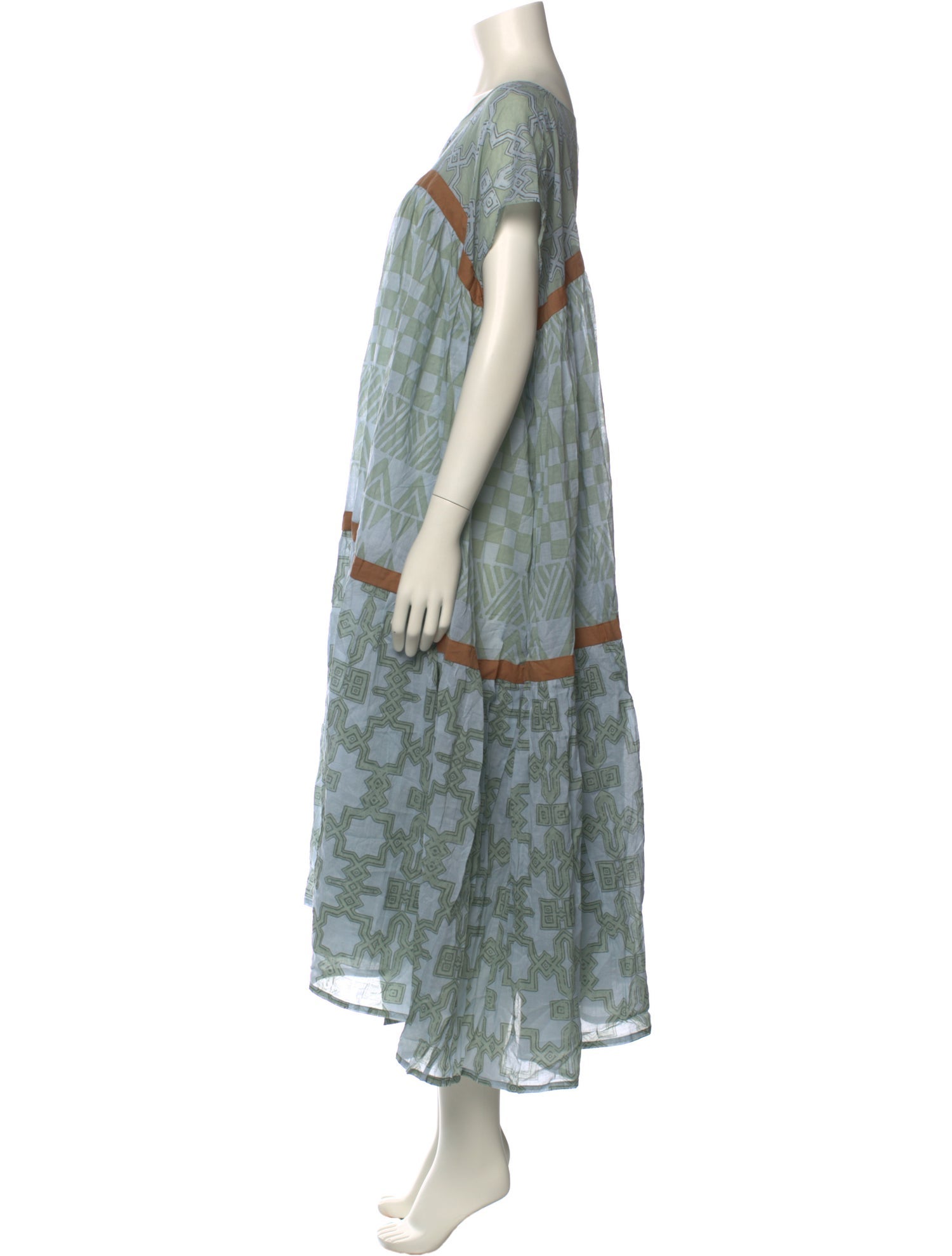 Yvonne S Printed Midi Length Dress