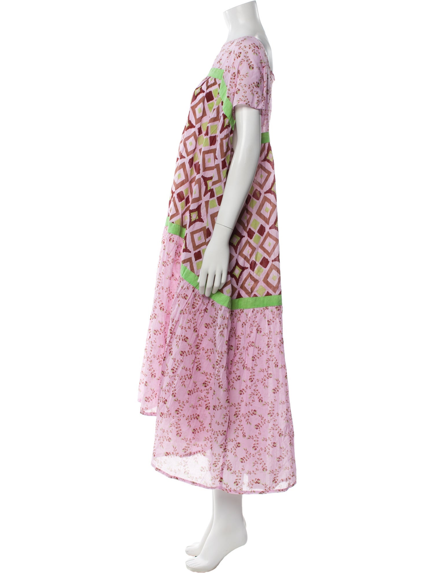 Yvonne S Printed Midi Length Dress