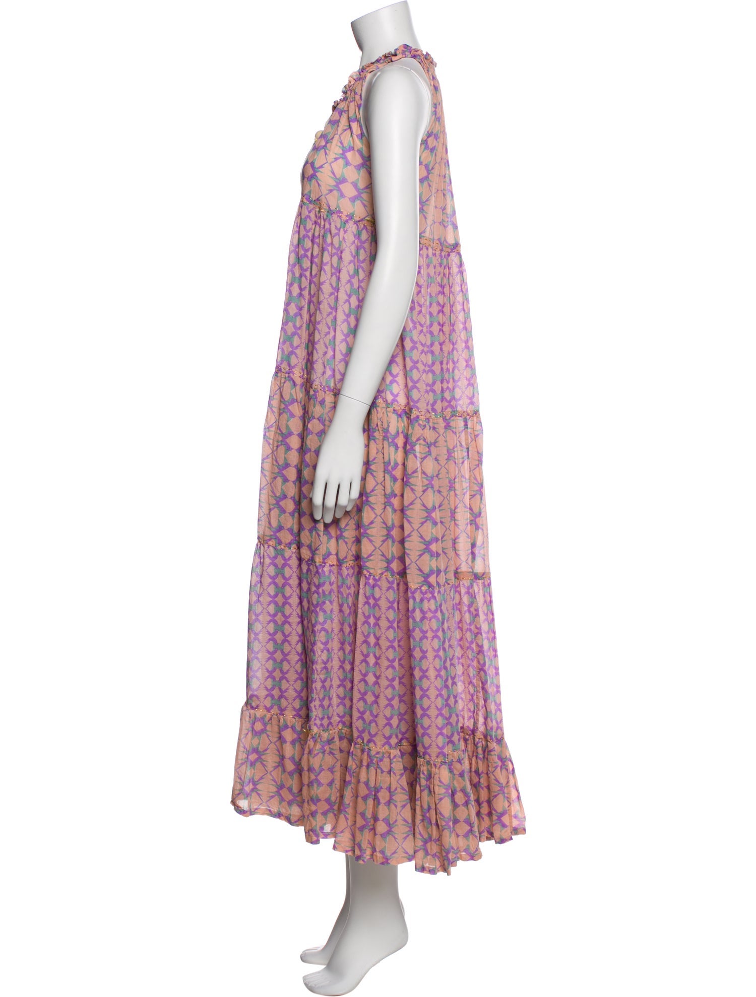 Yvonne S Printed Long Dress
