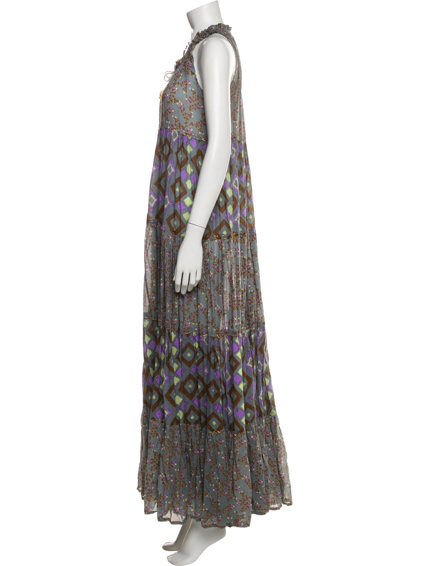 Yvonne S Printed Long Dress