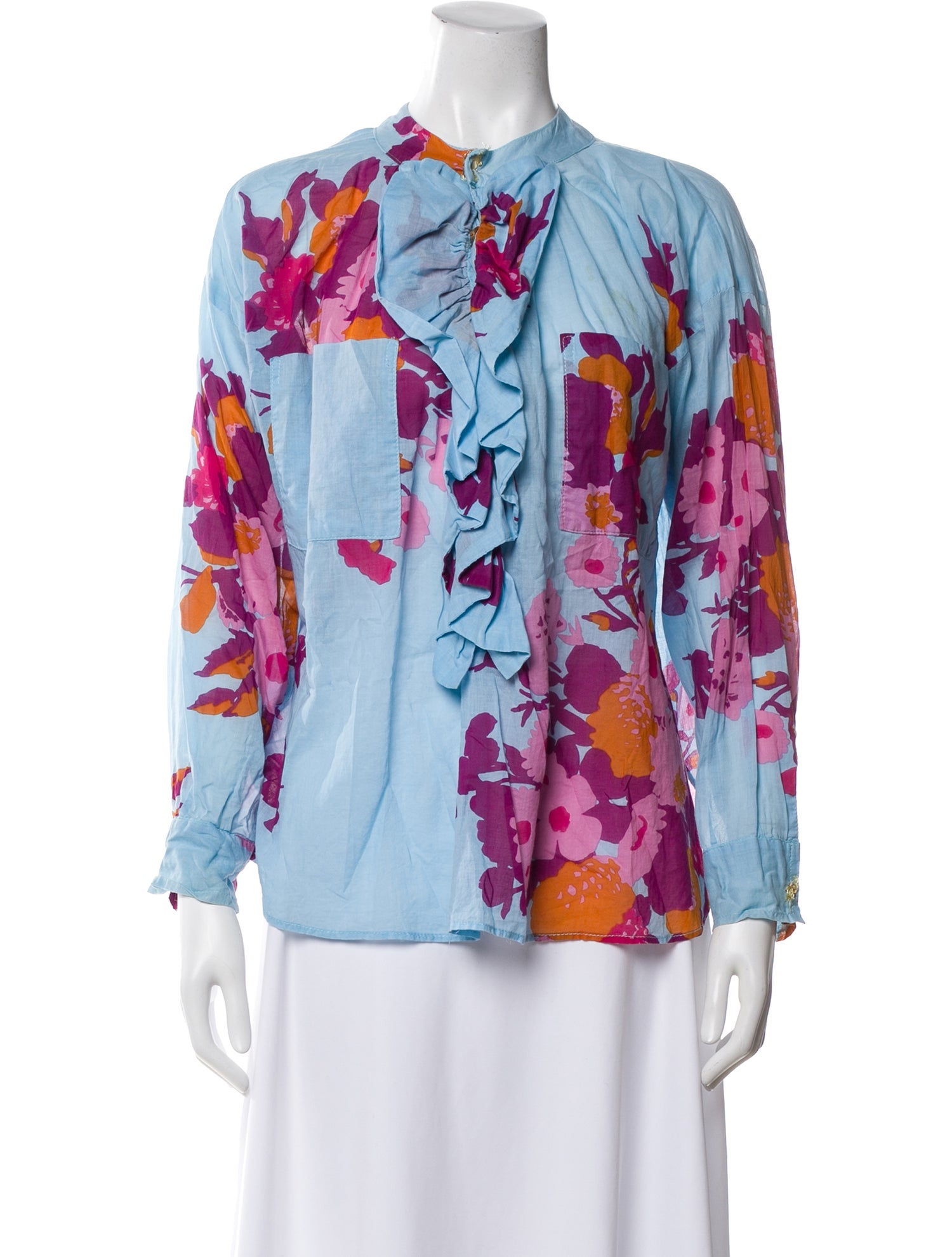 Yvonne S Floral Print Long Sleeve Blouse