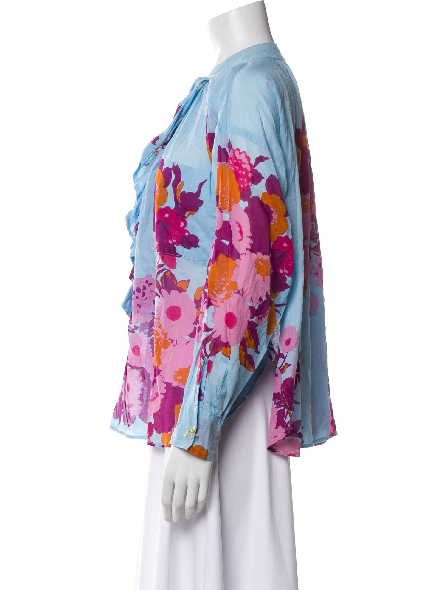 Yvonne S Floral Print Long Sleeve Blouse