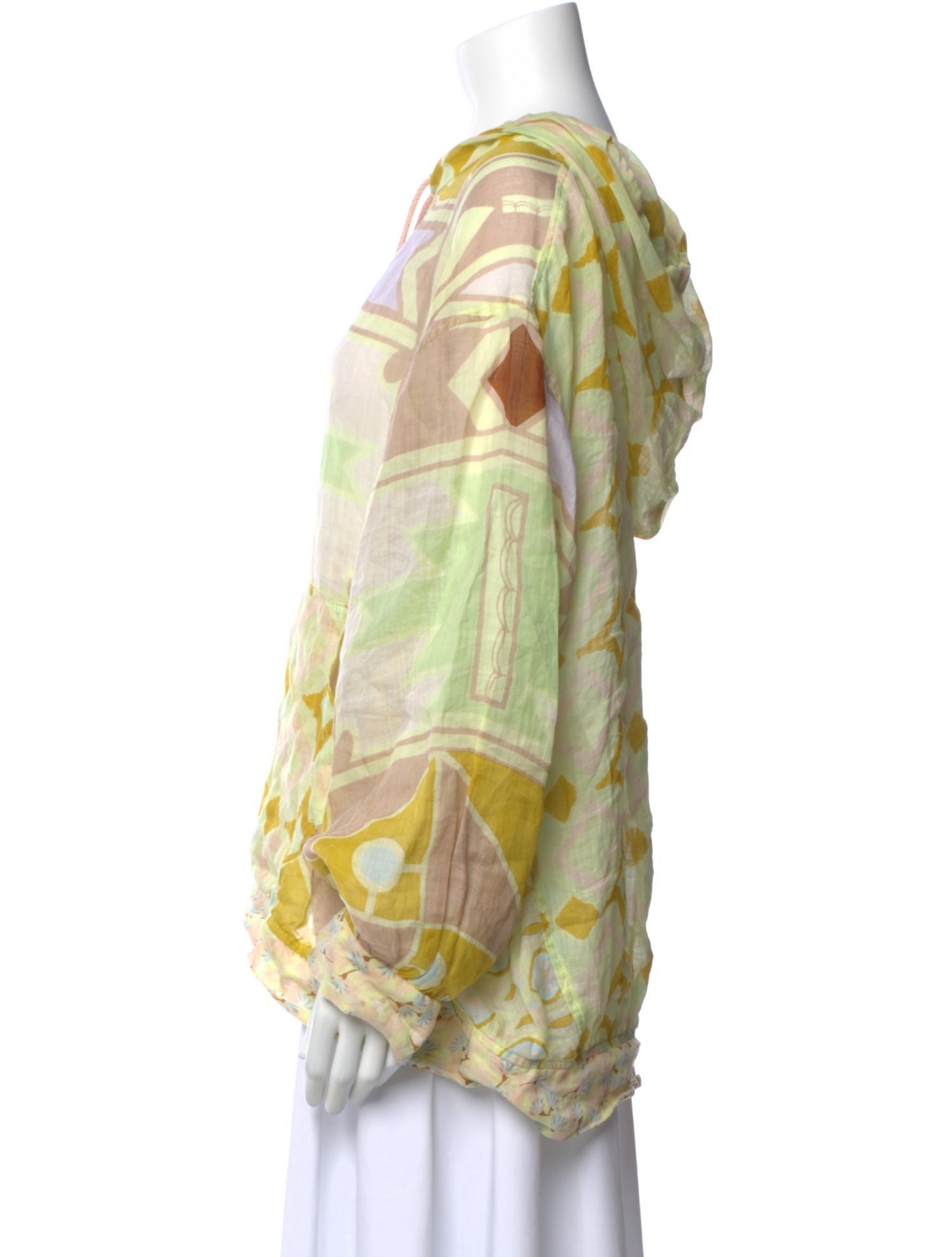 Yvonne S Linen Patterned Hoodie