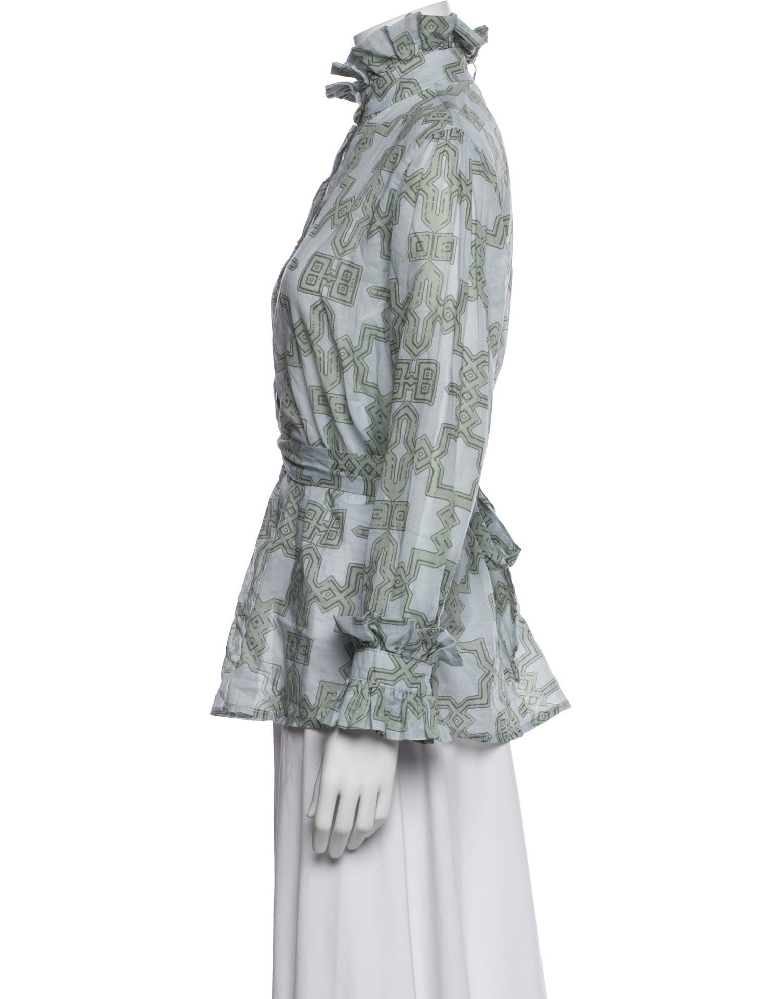 Yvonne S Printed Long Sleeve Blouse