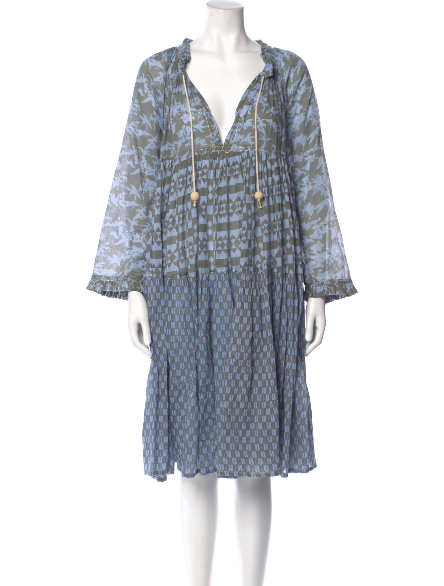 Yvonne S Printed Midi Length Dress