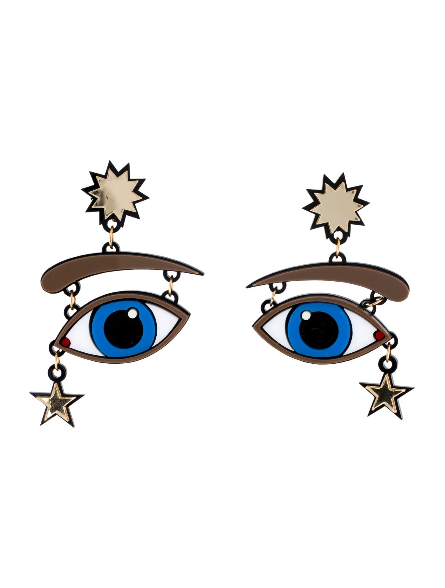 Yazbukey Acrylic Fortune Teller Chandelier Earrings