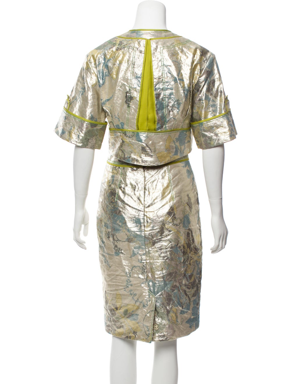 Zac Posen Metallic Knee-Length Skirt Set Metallic - image 3