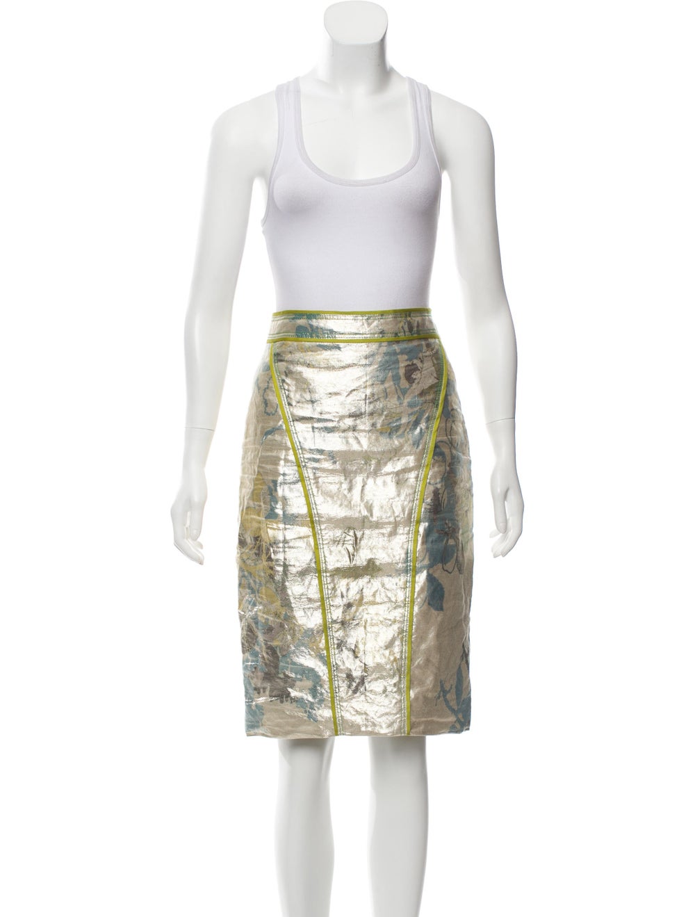 Zac Posen Metallic Knee-Length Skirt Set Metallic - image 4
