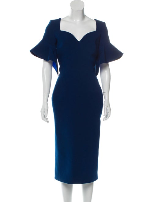 Zac Posen Ruffle-Trimmed Midi Dress w/ Tags