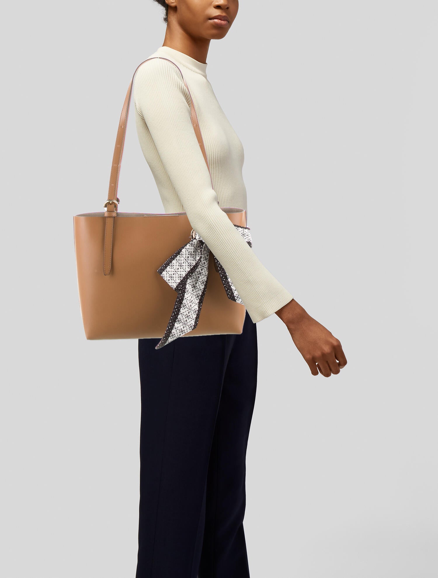 Zac Posen Grained Leather Tote Bag Brown Totes, Handbags ZAC39941