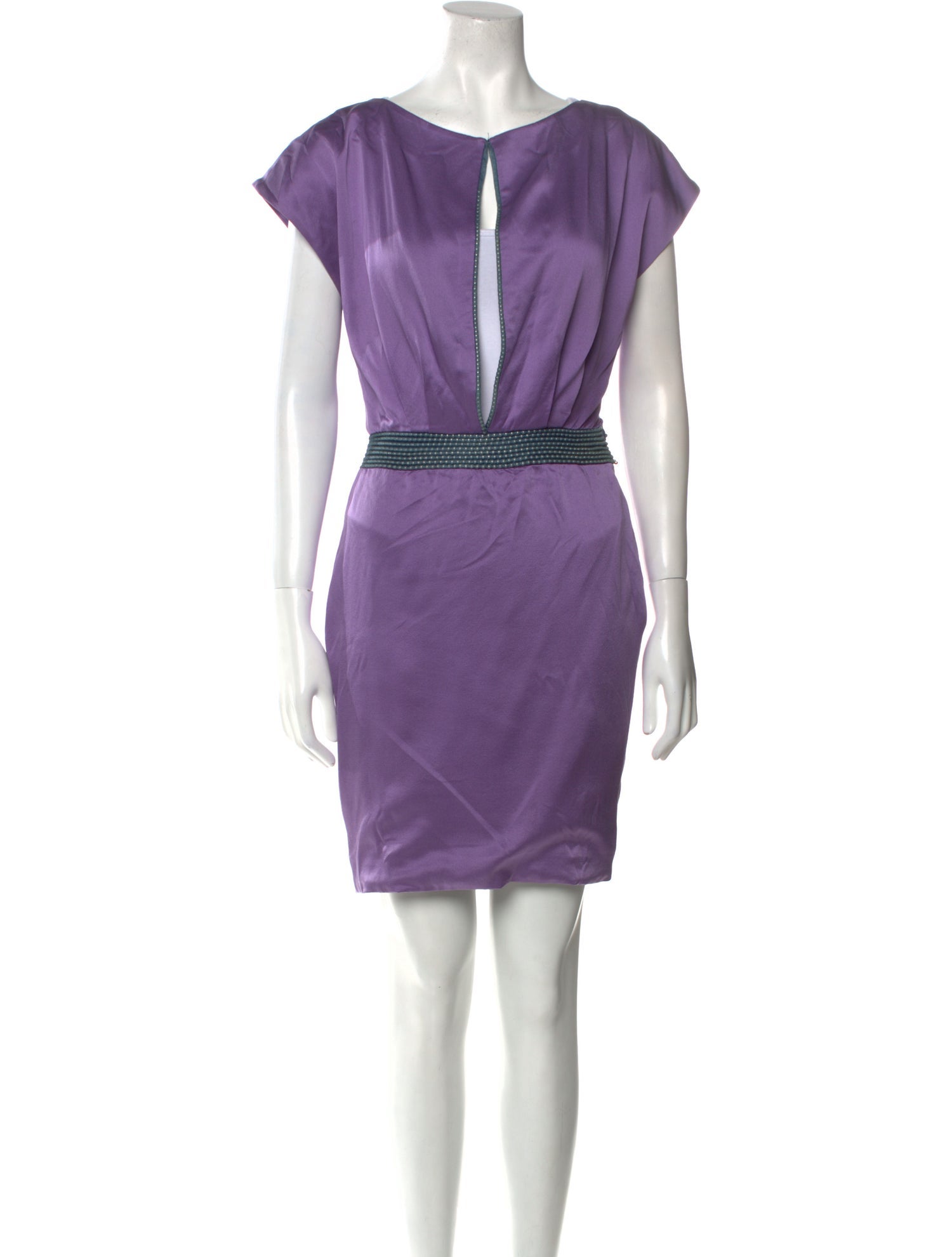 Zac Posen Bateau Neckline Mini Dress