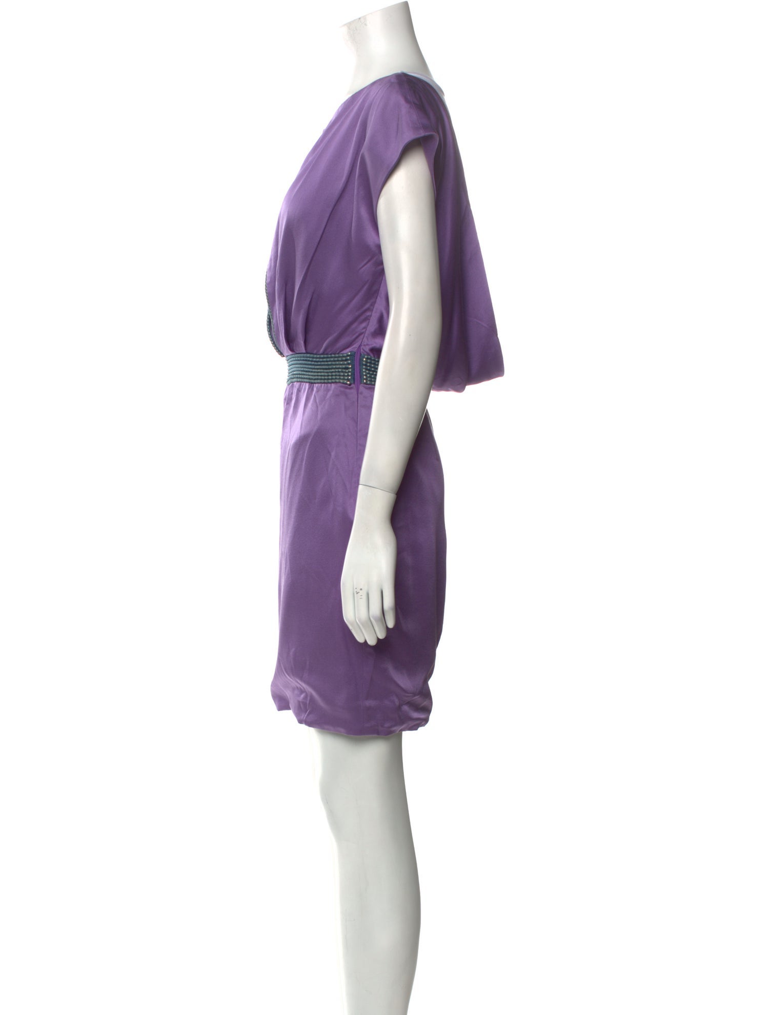 Zac Posen Bateau Neckline Mini Dress