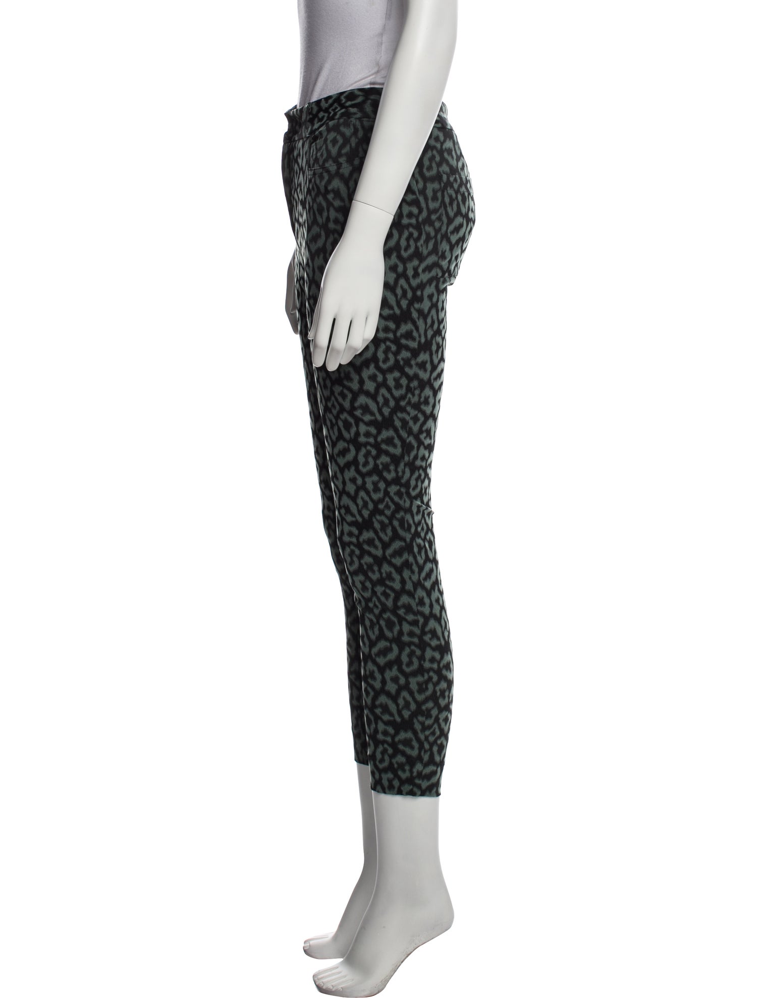 Zac Posen Printed Skinny Leg Pants