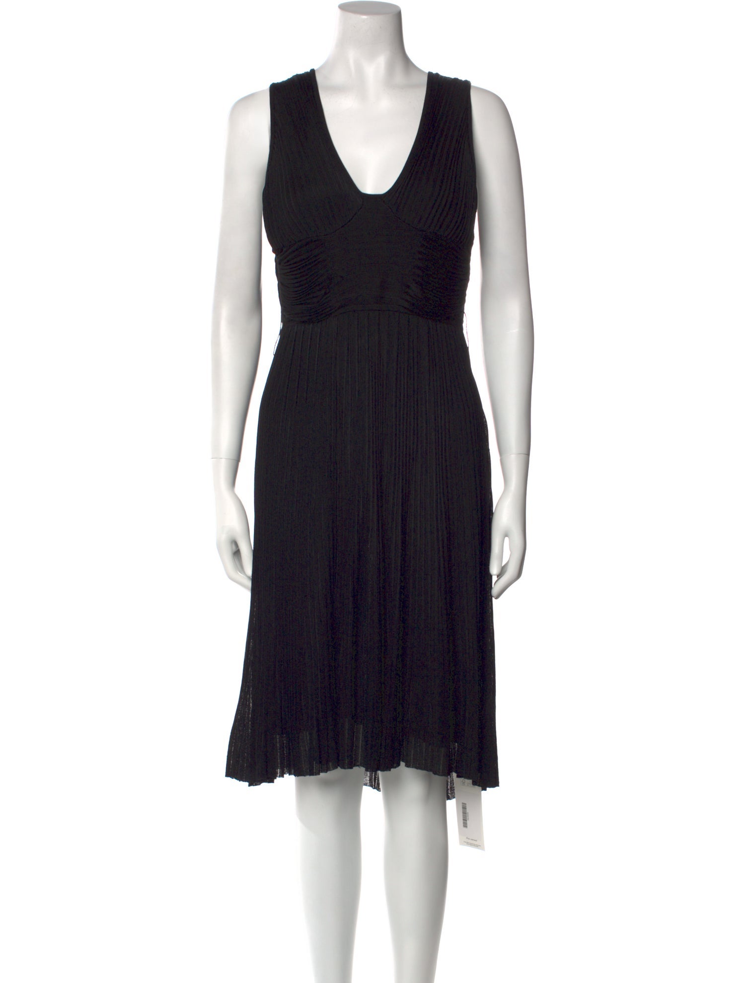 Zac Posen Plunge Neckline Knee-Length Dress