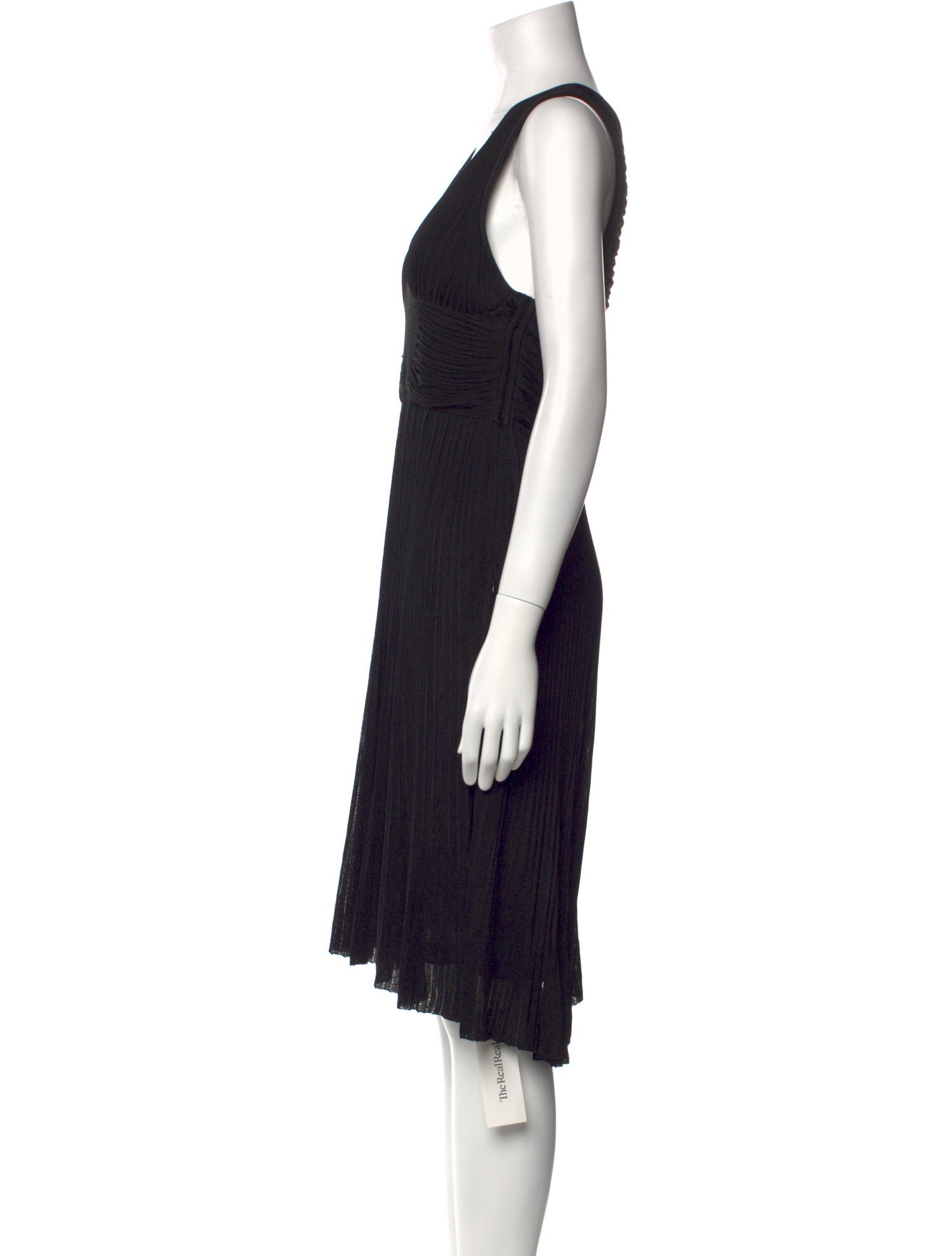 Zac Posen Plunge Neckline Knee-Length Dress