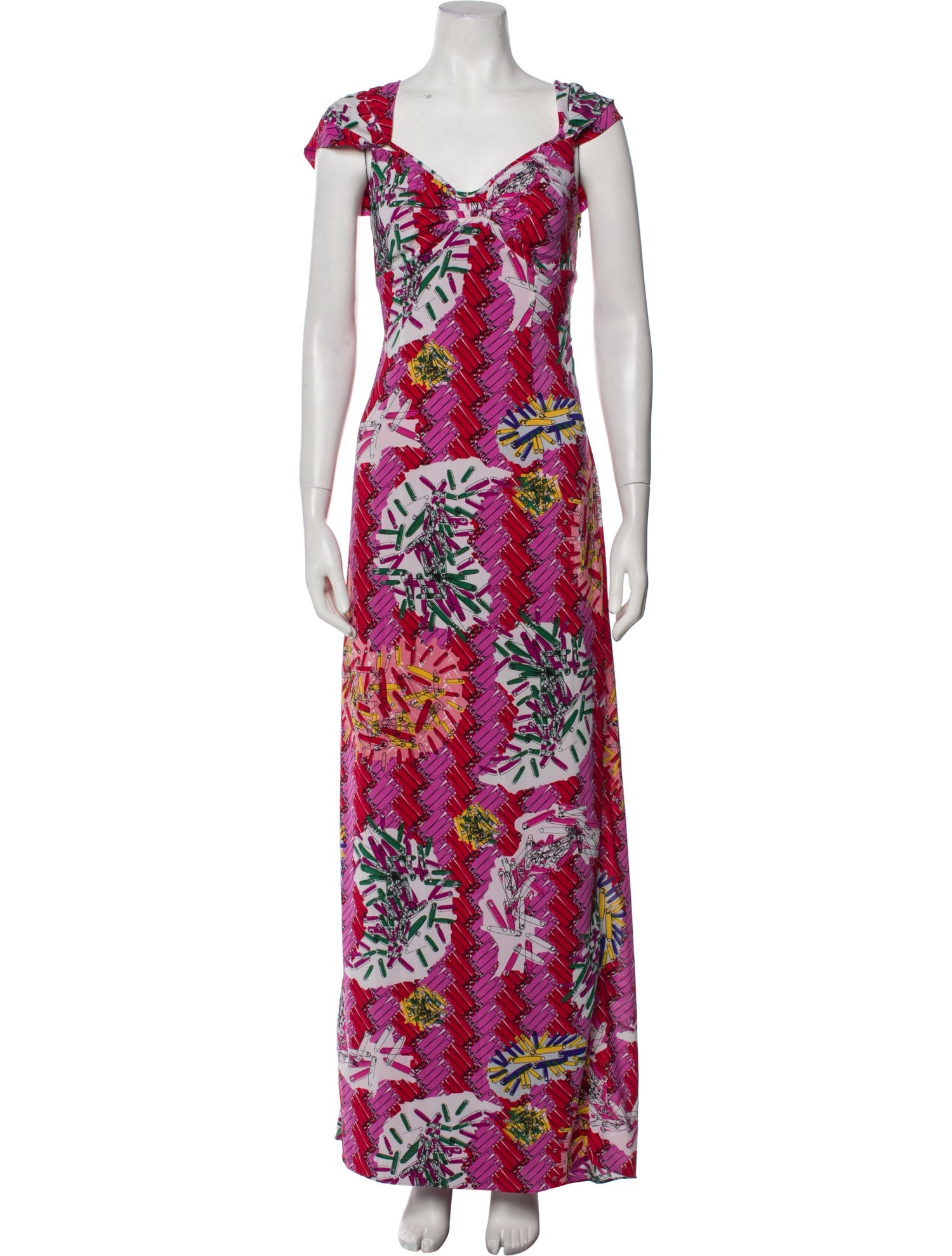 Zac Posen Floral Print Long Dress