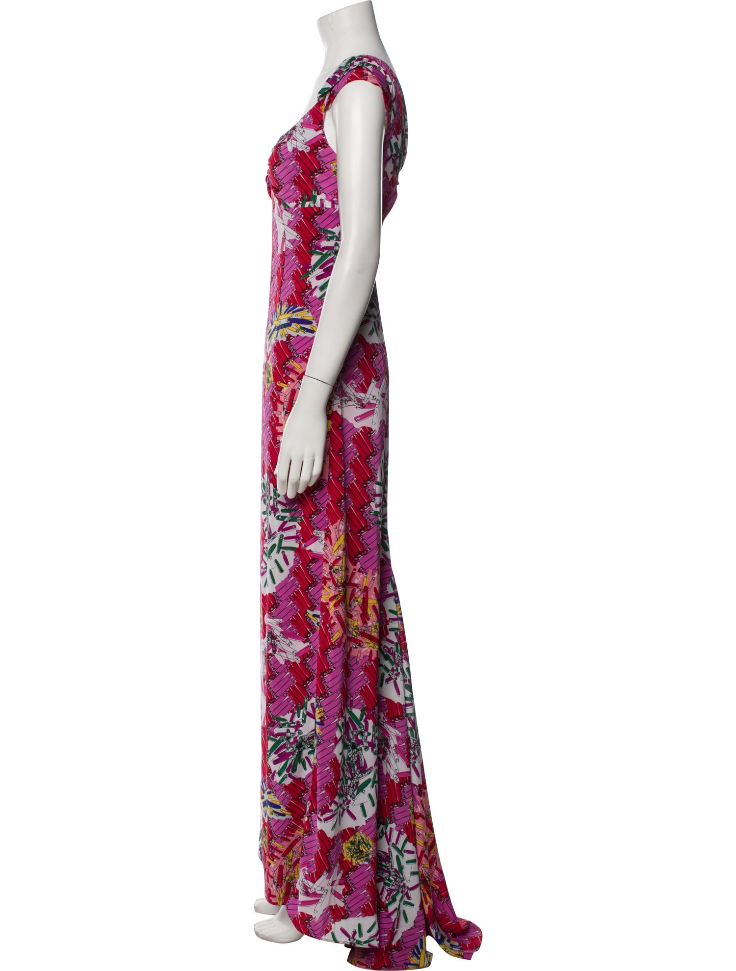 Zac Posen Floral Print Long Dress