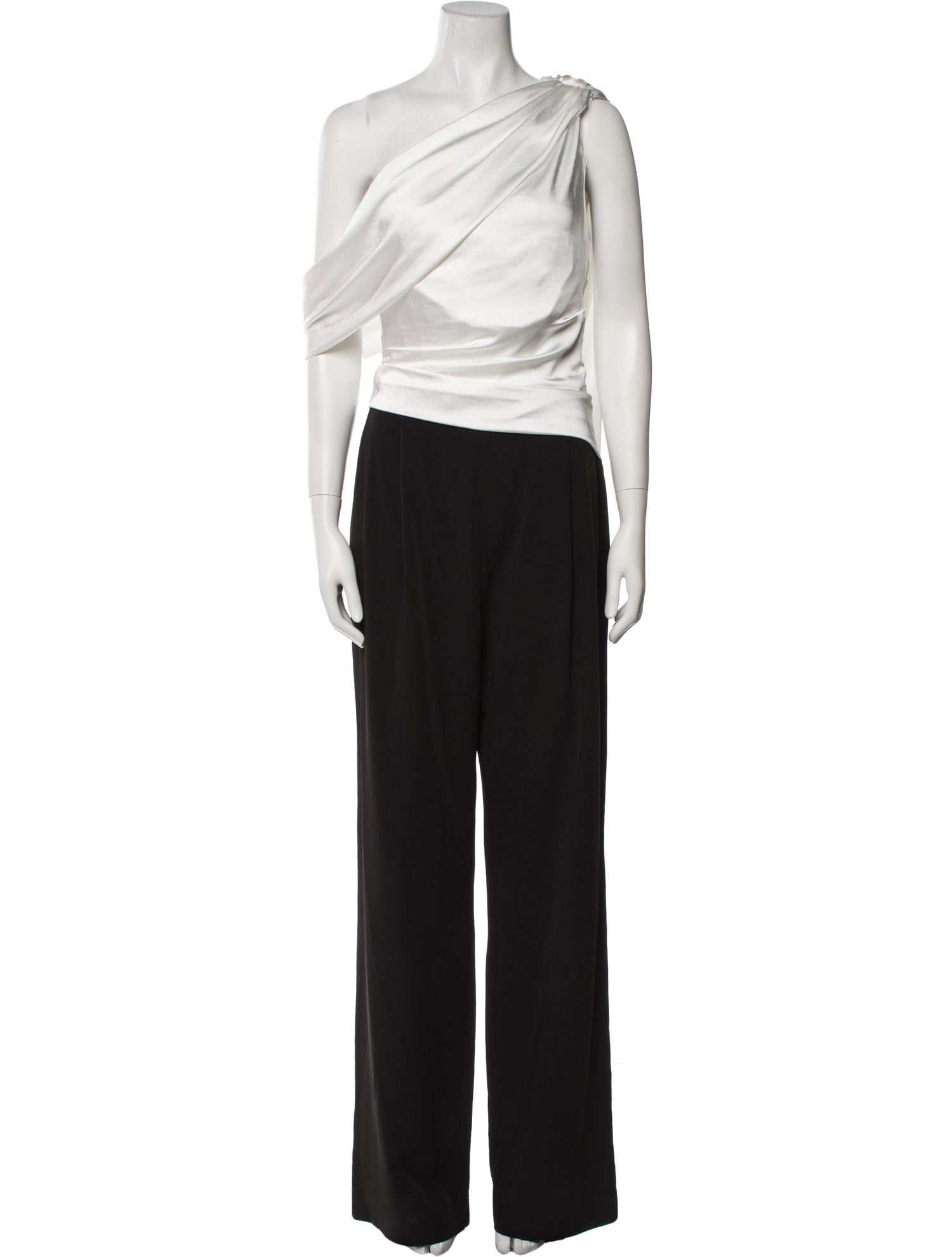 Zac Posen Colorblock Pattern Asymmetrical Jumpsuit
