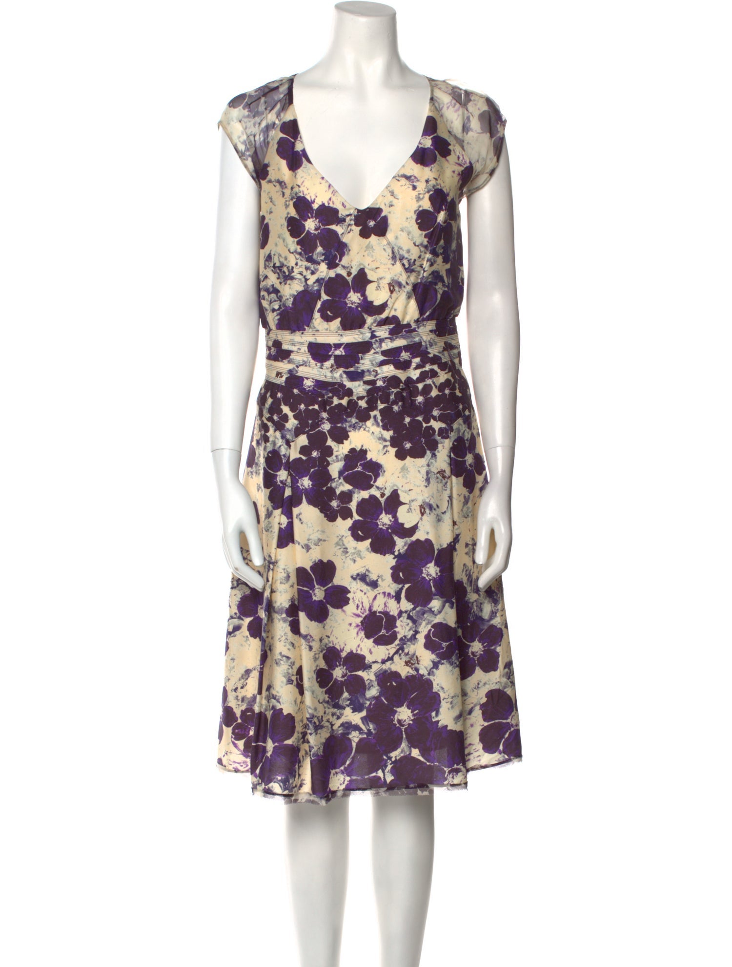 Zac Posen Silk Midi Length Dress