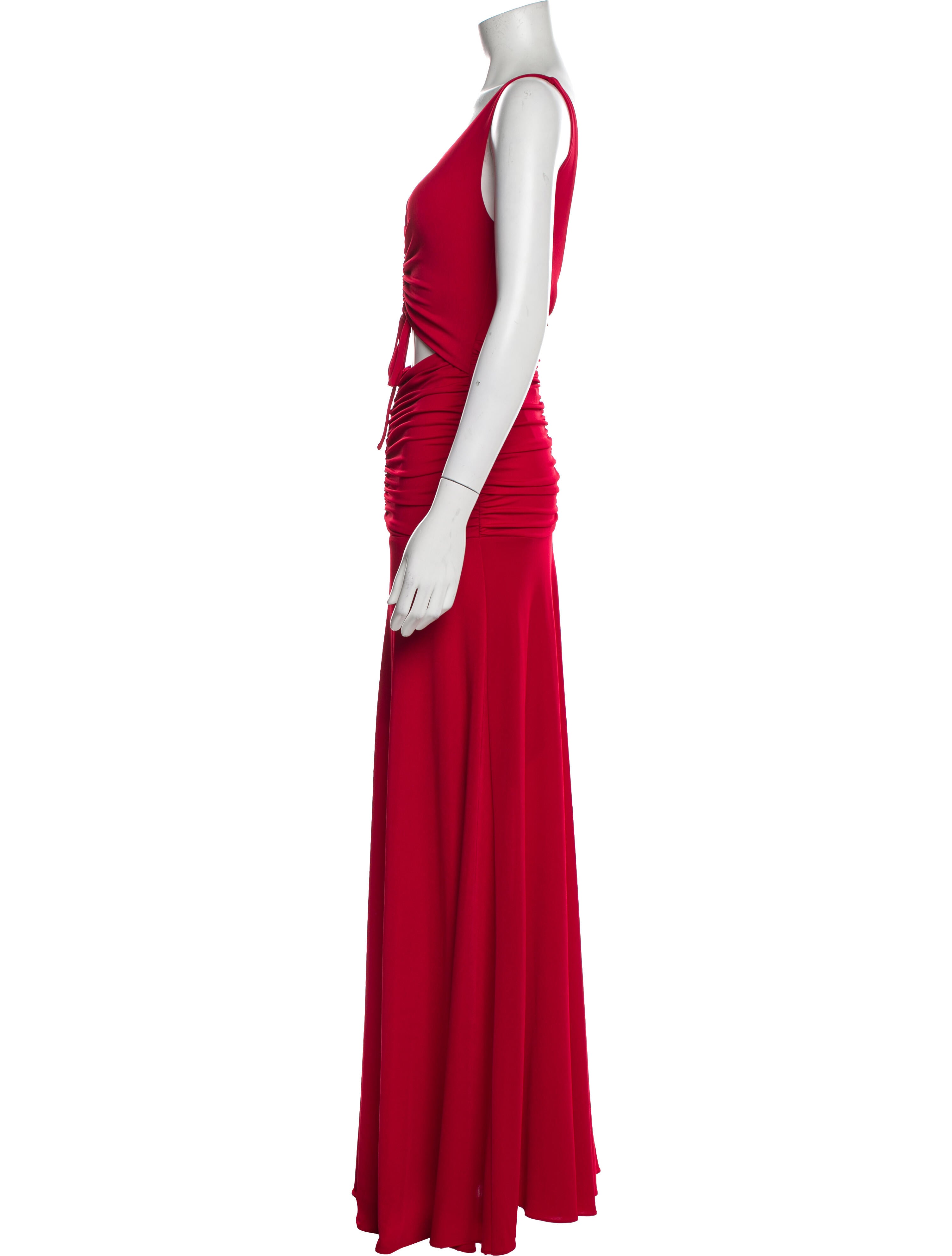 Zac Posen V-Neck Long Dress