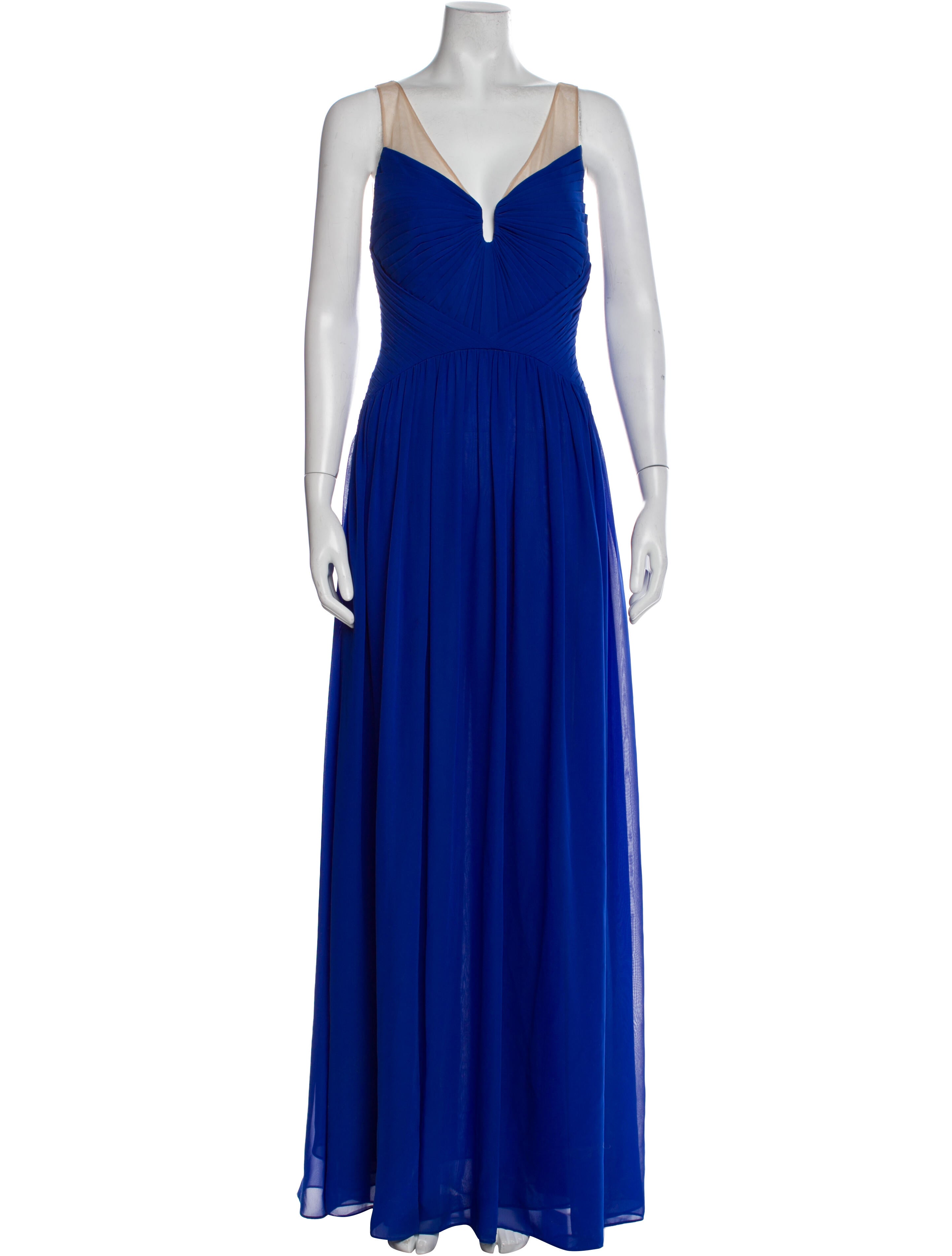 Zac Posen V-Neck Long Dress