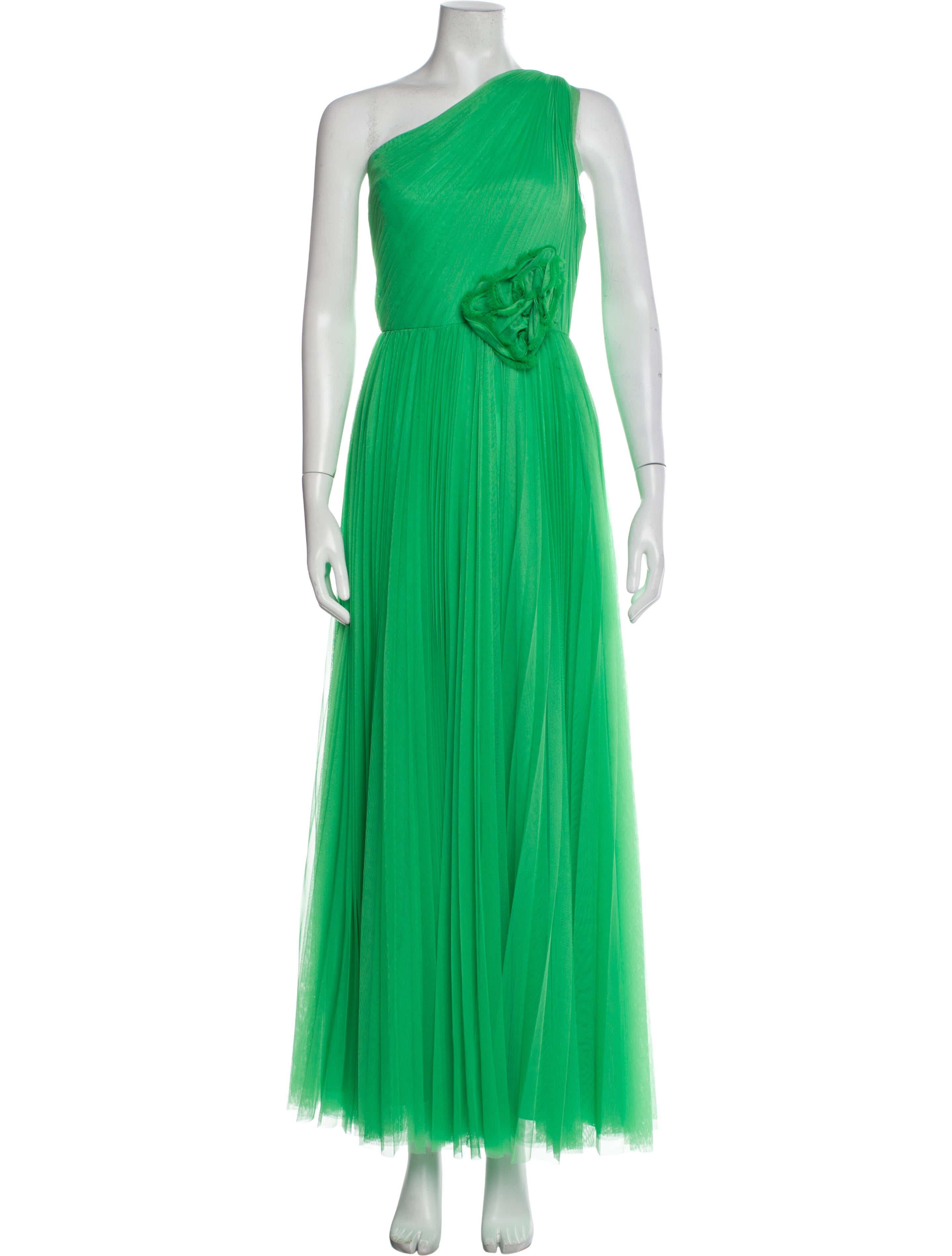 Zac Posen One-Shoulder Long Dress