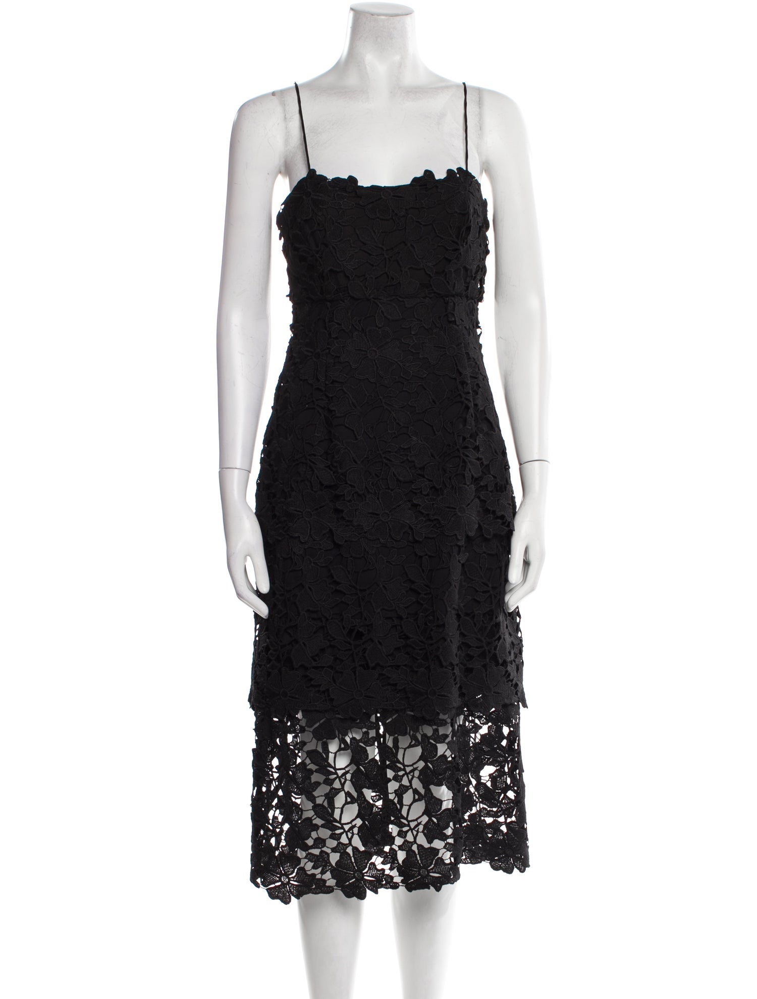 Zac Posen Square Neckline Midi Length Dress