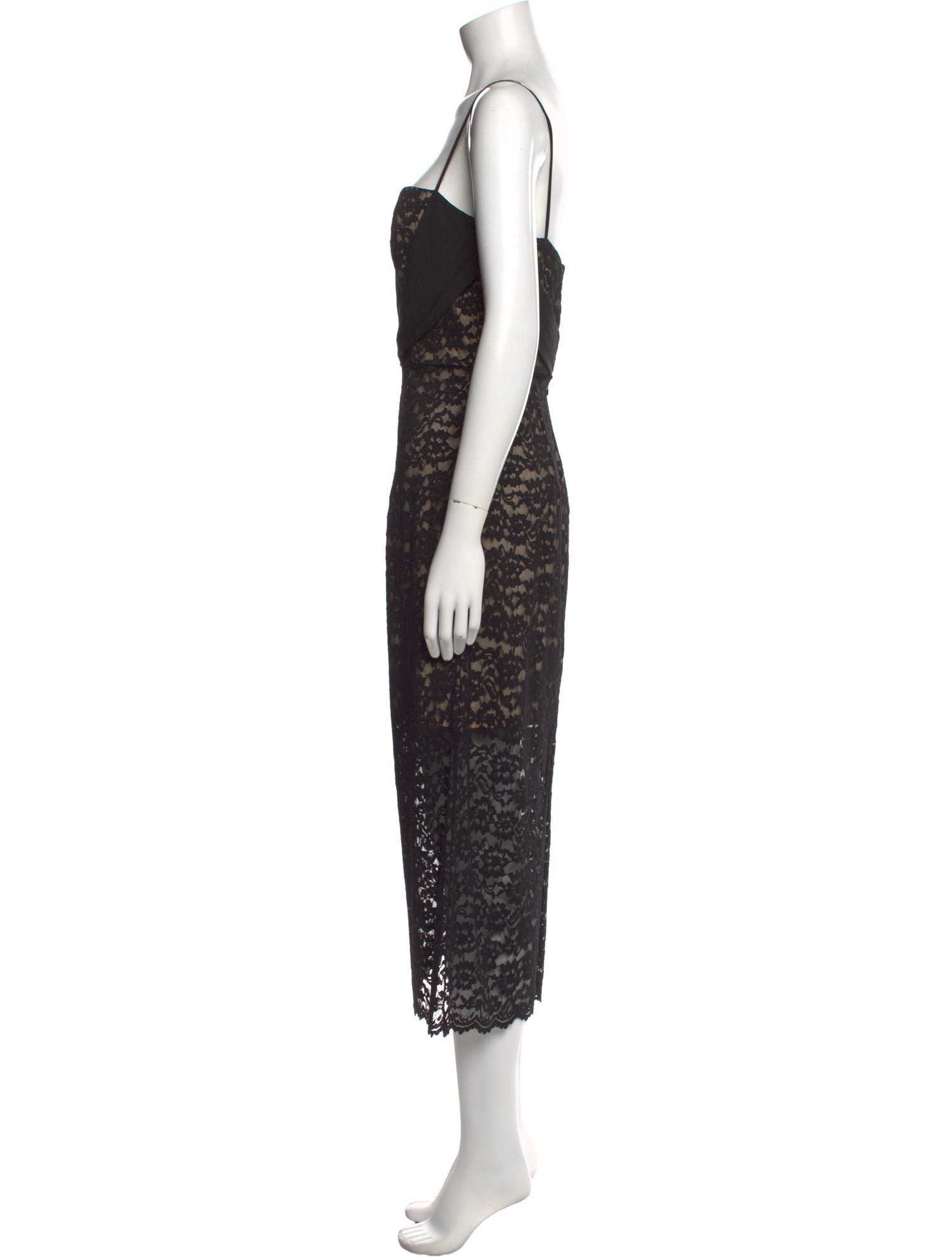 Zac Posen Lace Pattern Midi Length Dress