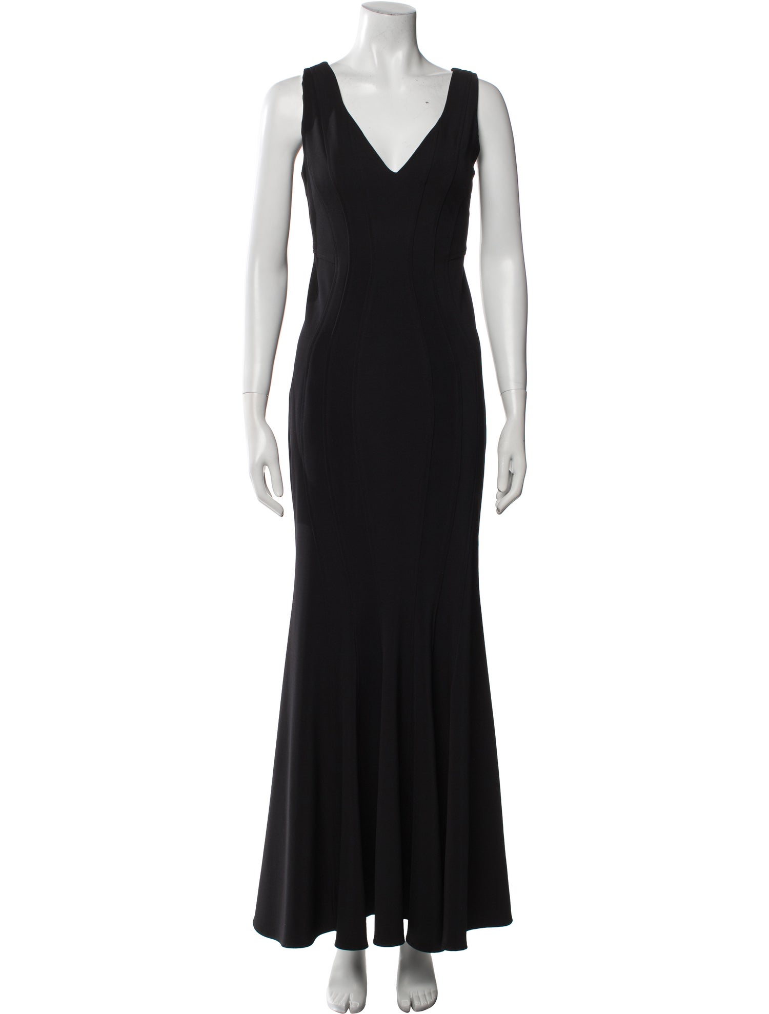 Zac Posen V-Neck Long Dress