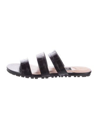 Zac Posen Embossed Leather Slides