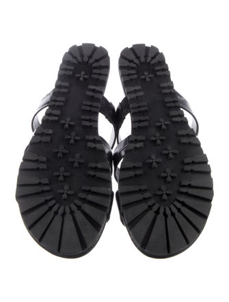 Zac Posen Embossed Leather Slides