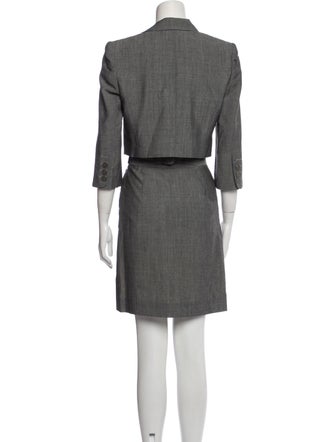 Zac Posen Silk Raw-Edge Trim Skirt Set