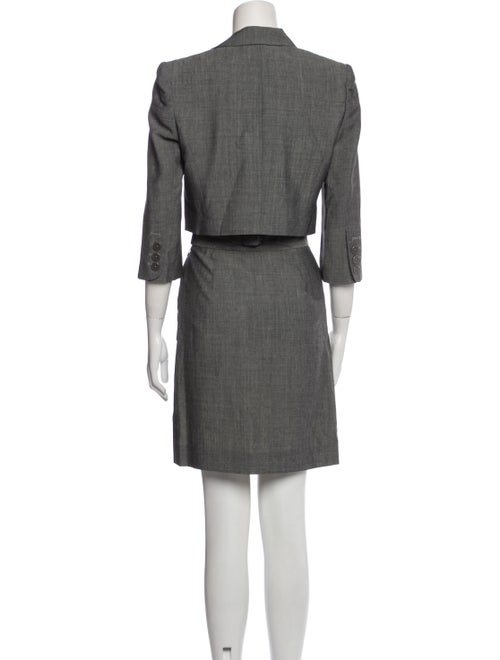 Zac Posen Silk Raw-Edge Trim Skirt Set