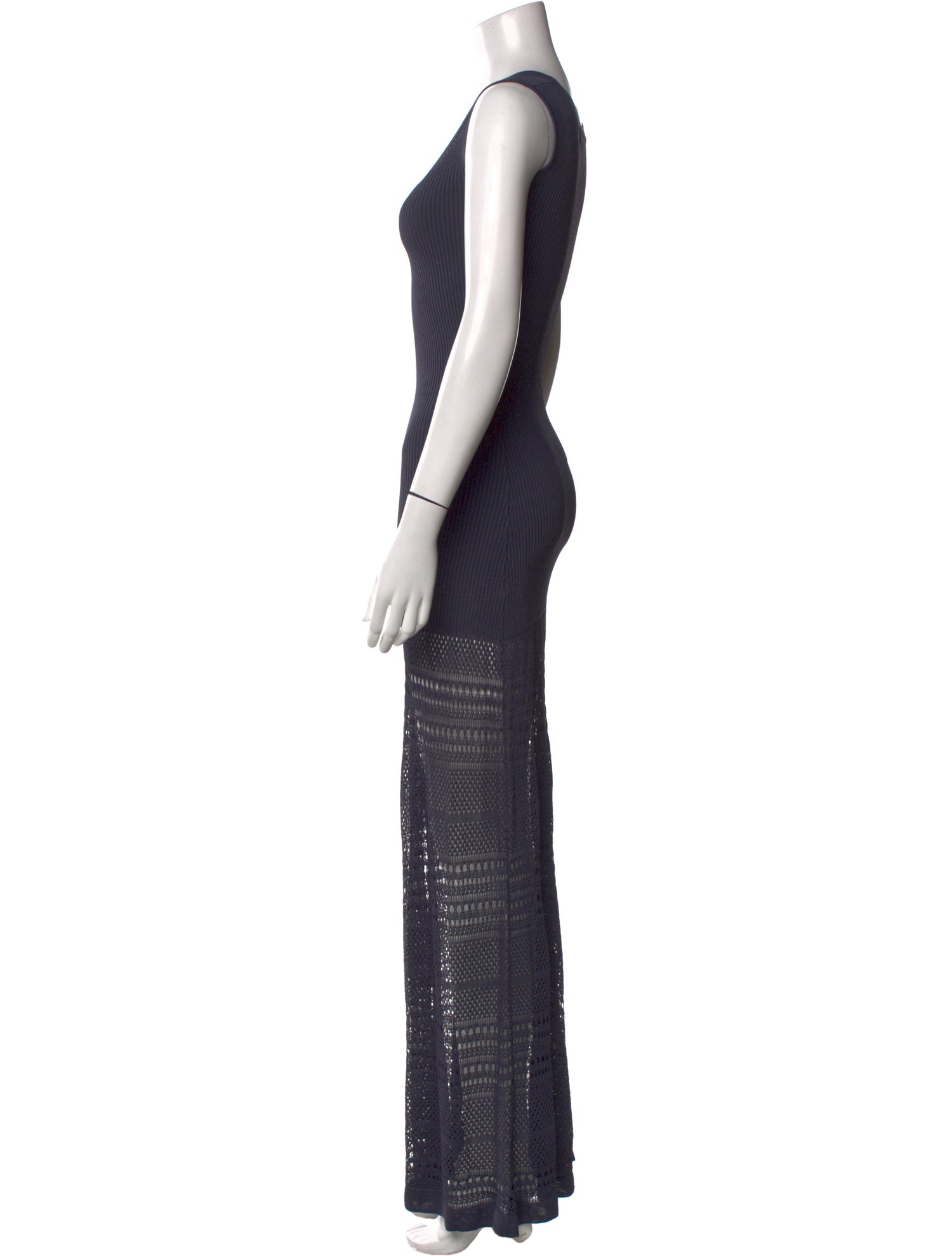 Zac Posen Striped Long Dress