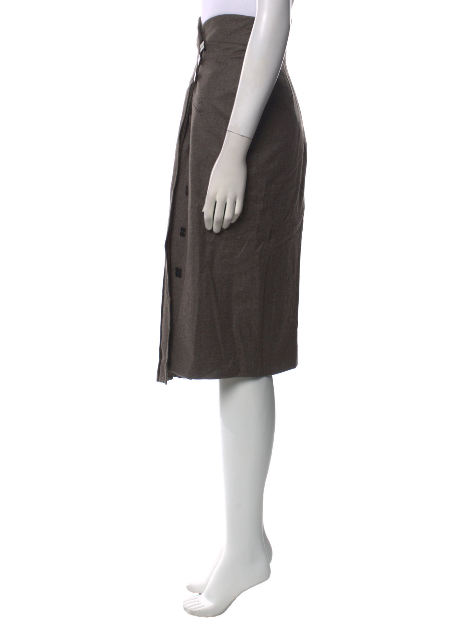 Zac Posen Wool Midi Length Skirt