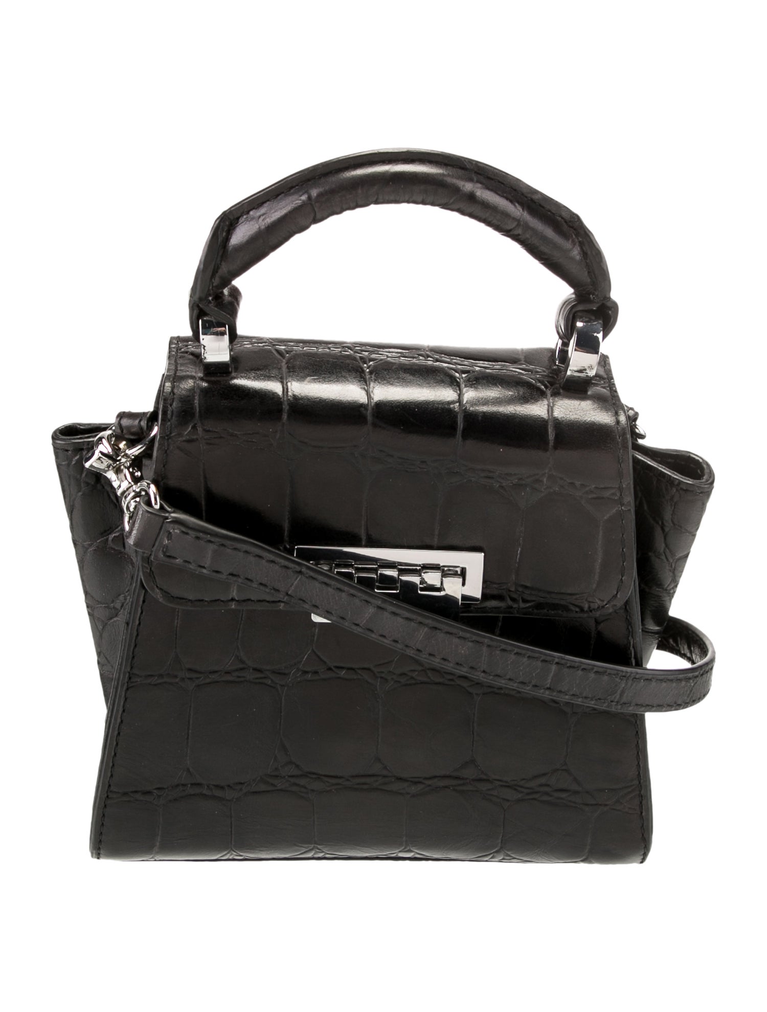 Zac Posen Embossed Leather Crossbody Bag