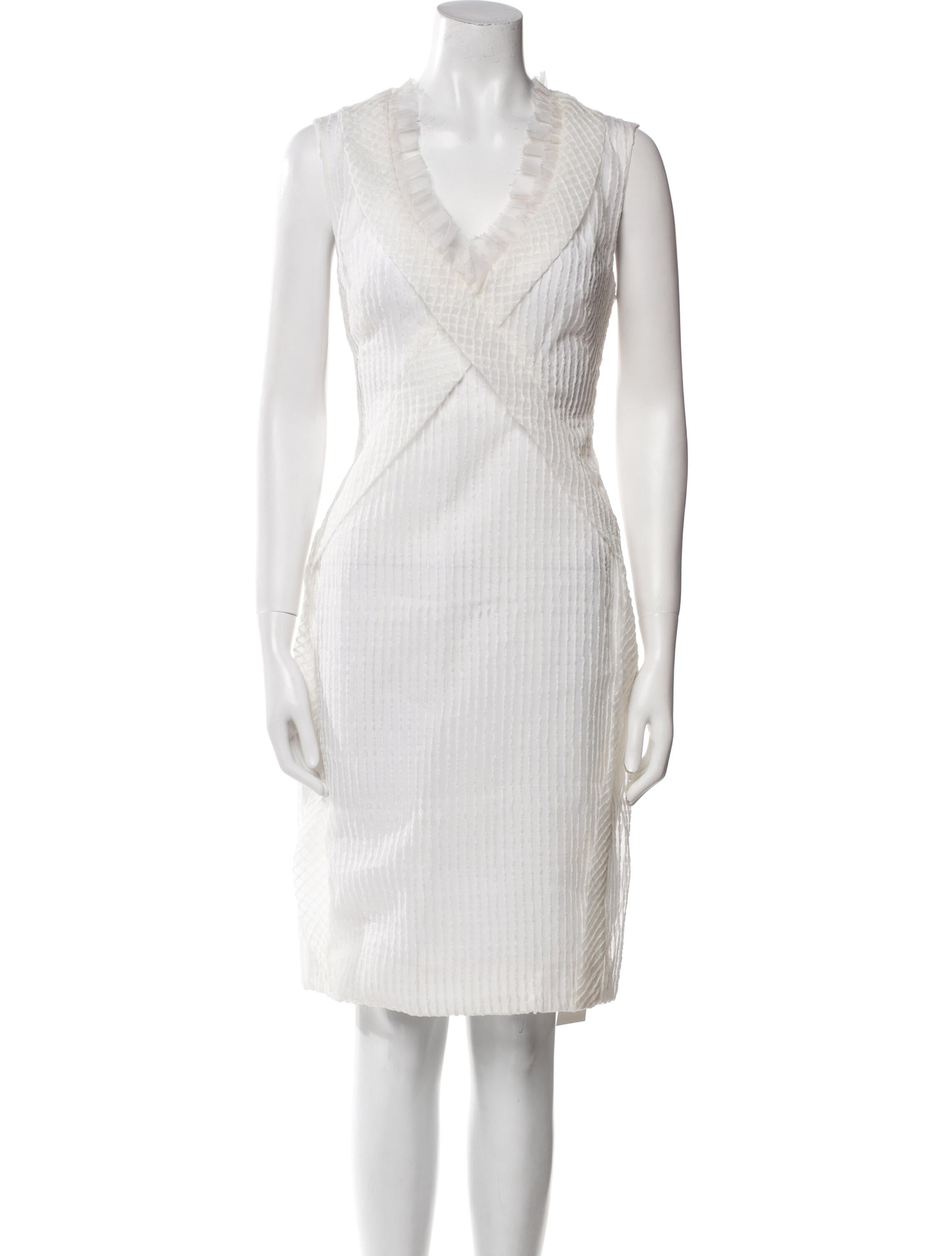 Zac Posen V-Neck Knee-Length Dress