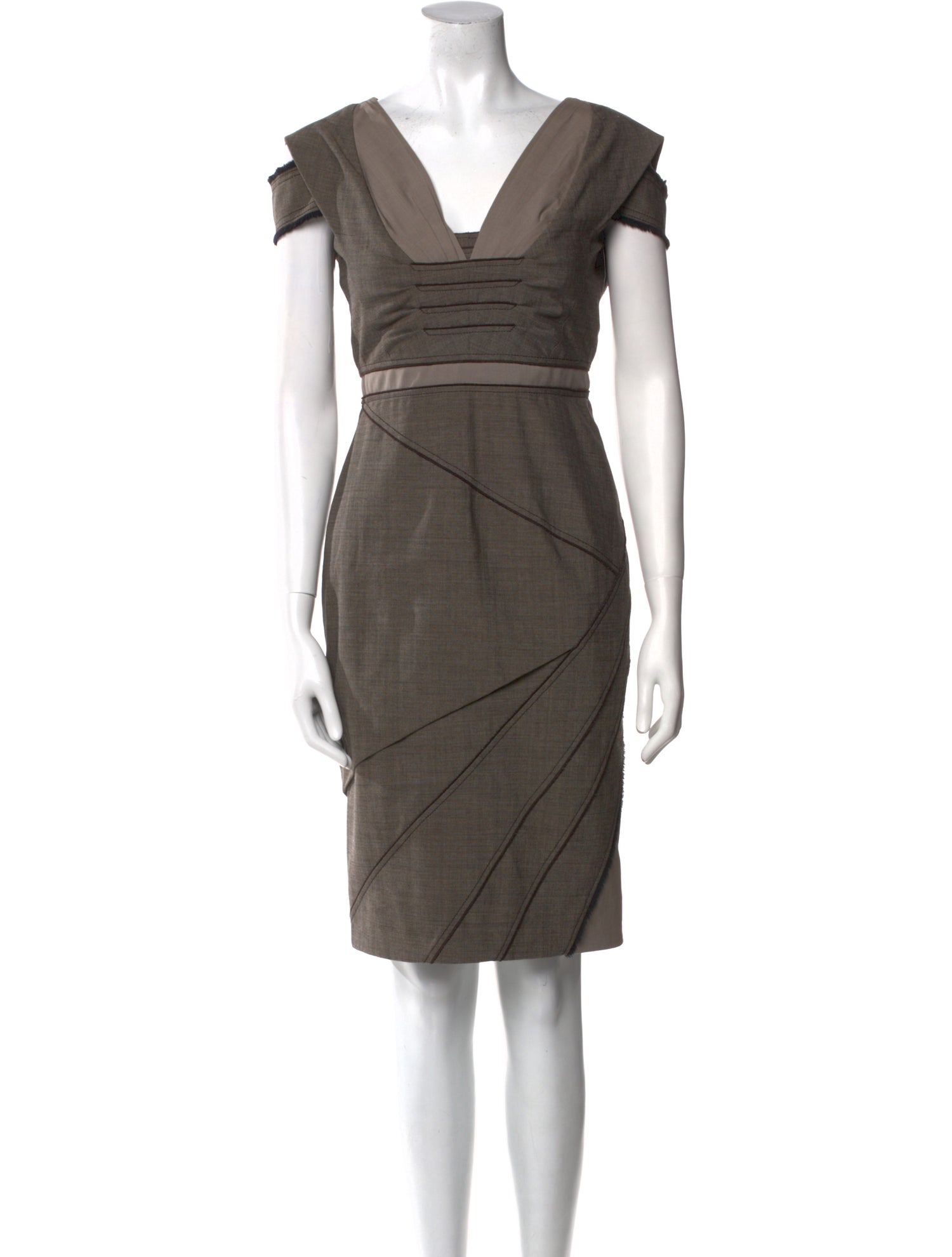 Zac Posen Virgin Wool Knee-Length Dress