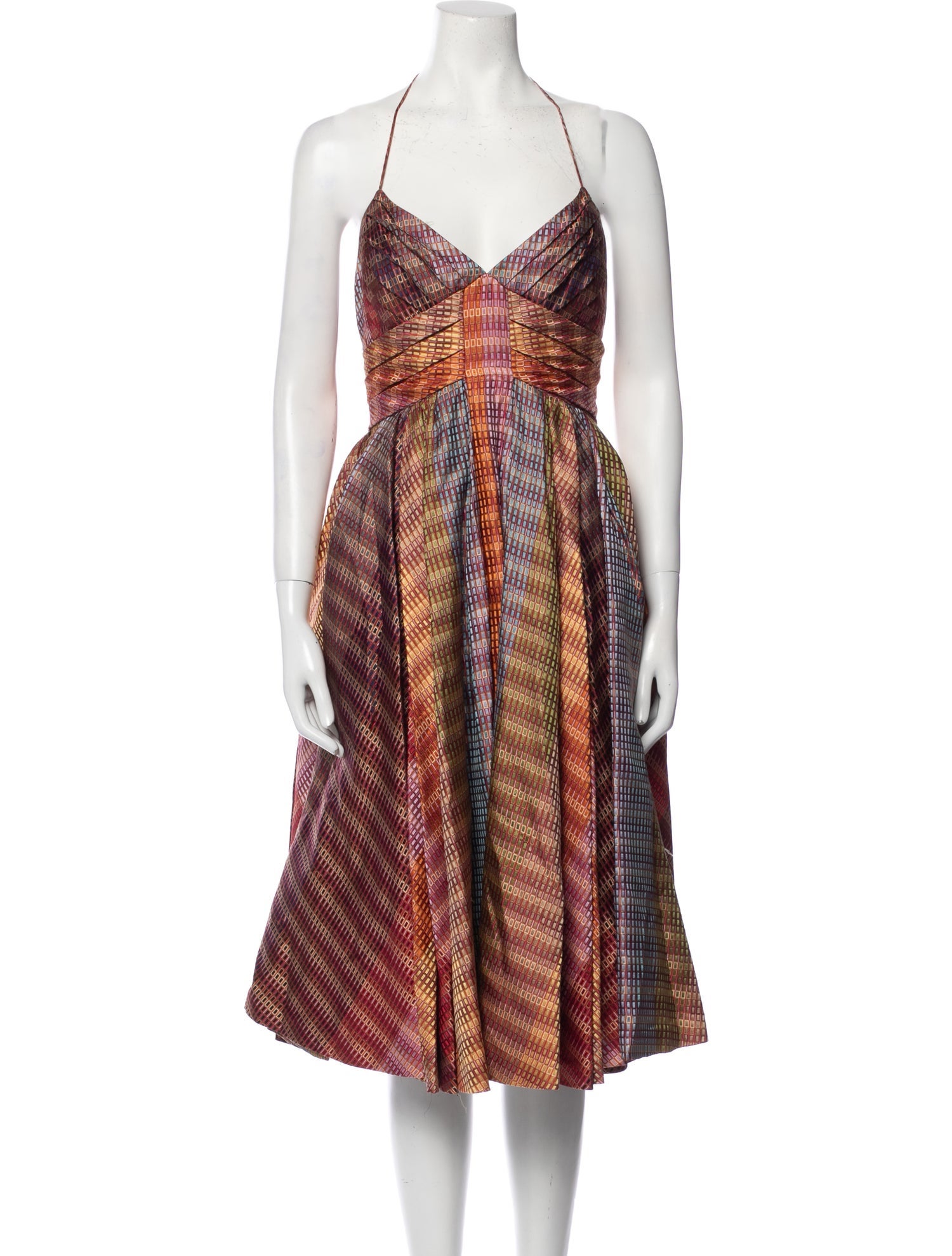 Zac Posen Silk Midi Length Dress
