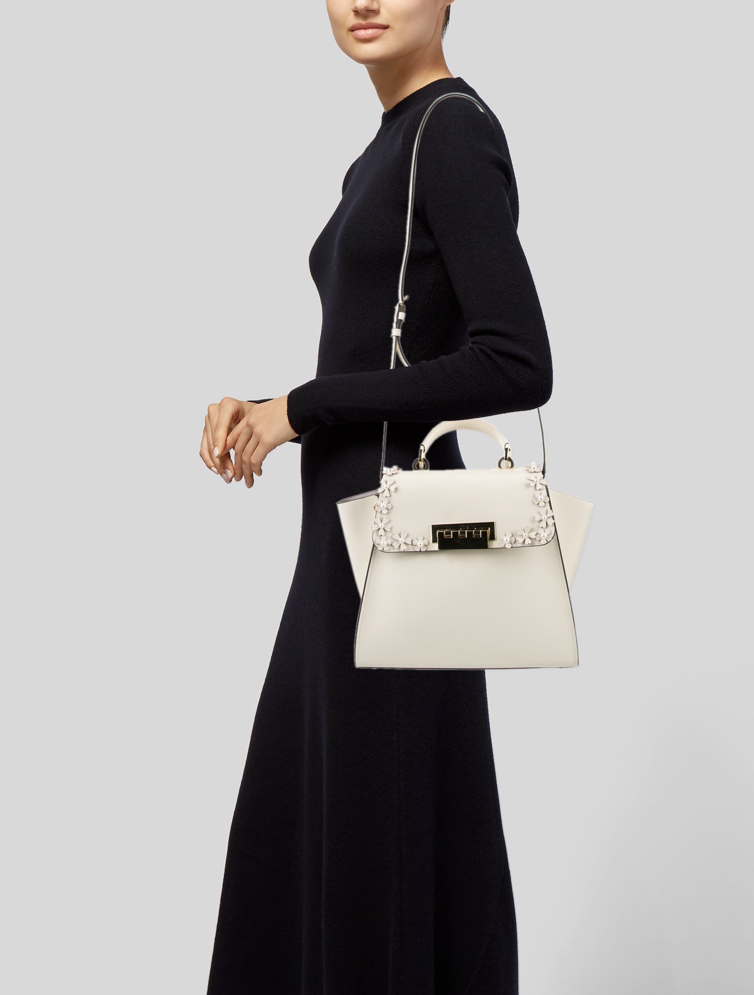 ZAC Zac Posen Leather Top Handle Bag