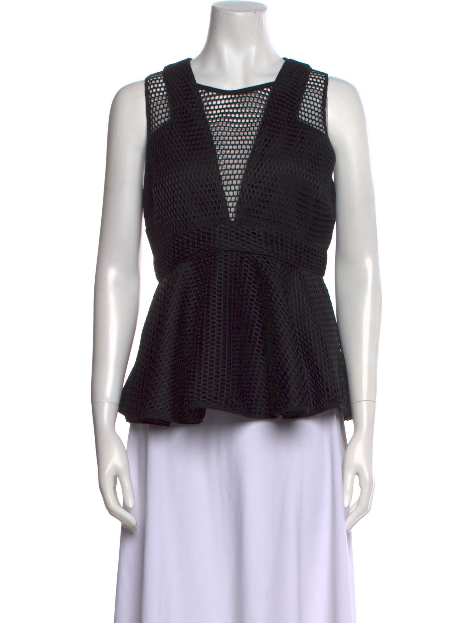 Zac Posen Square Neckline Sleeveless Top