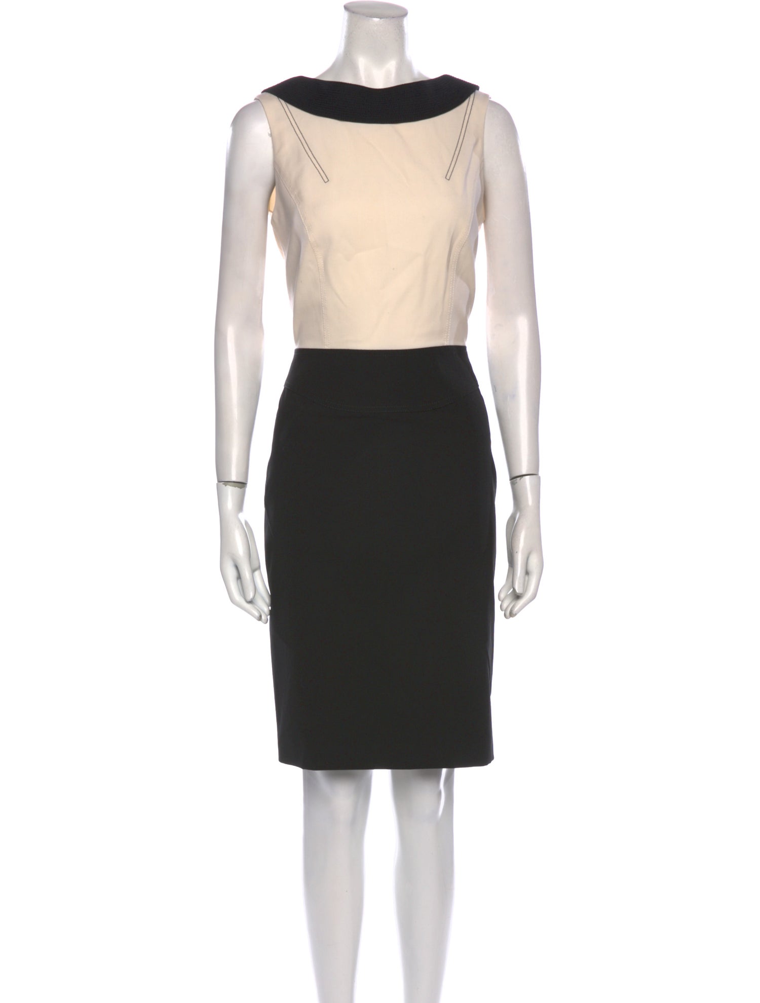 Zac Posen Colorblock Pattern Knee-Length Dress