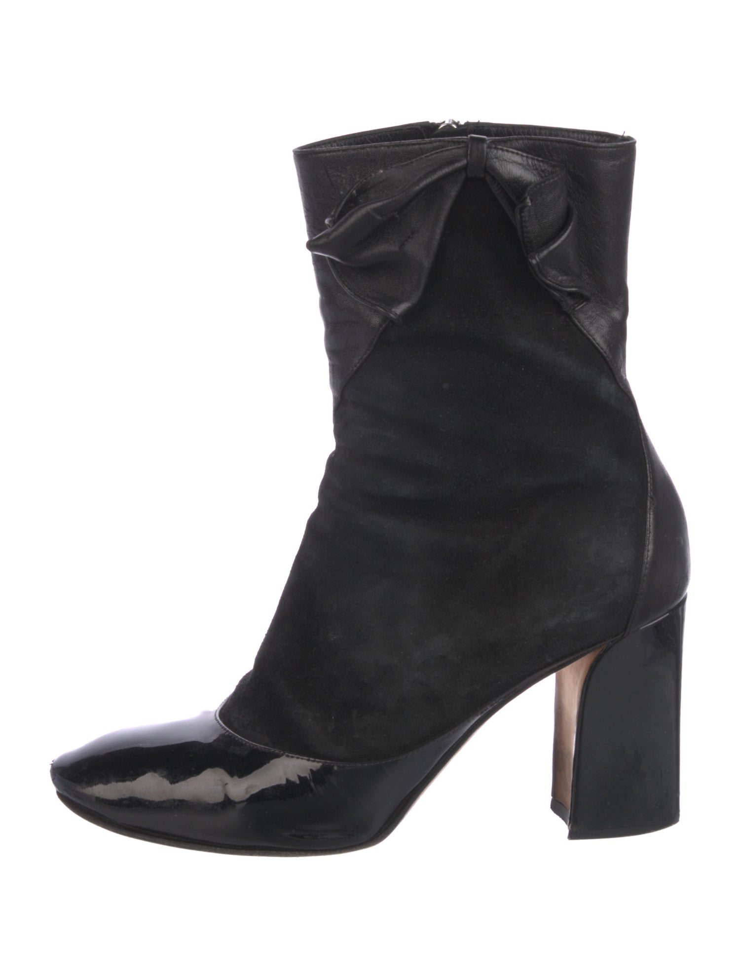 Zac Posen Patent Leather Sock Boots