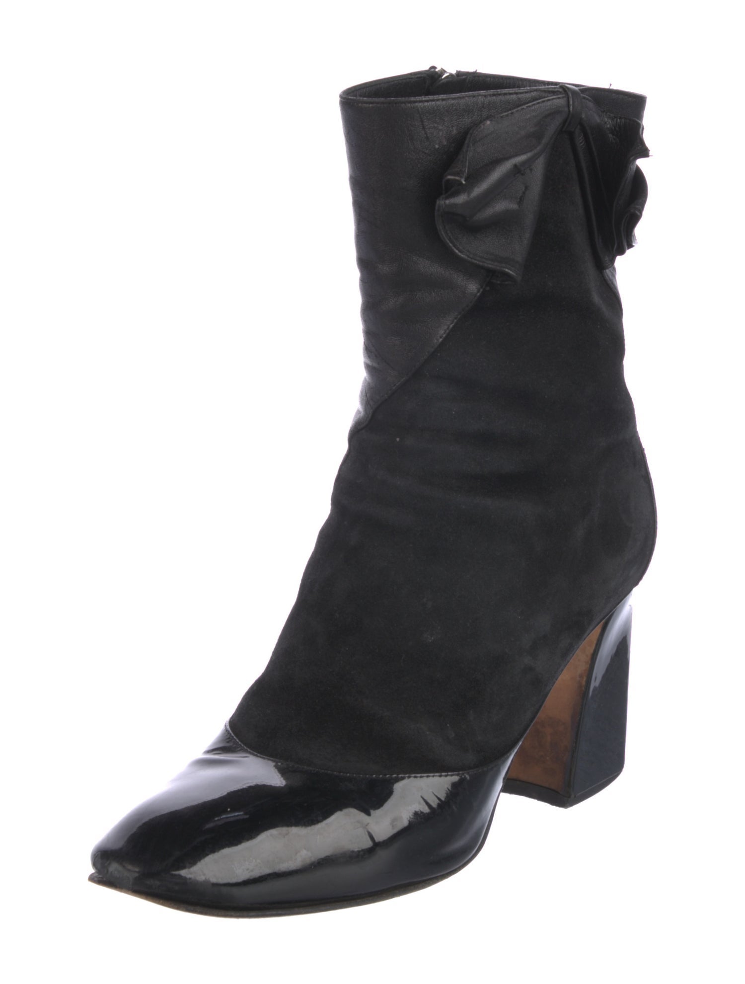 Zac Posen Patent Leather Sock Boots