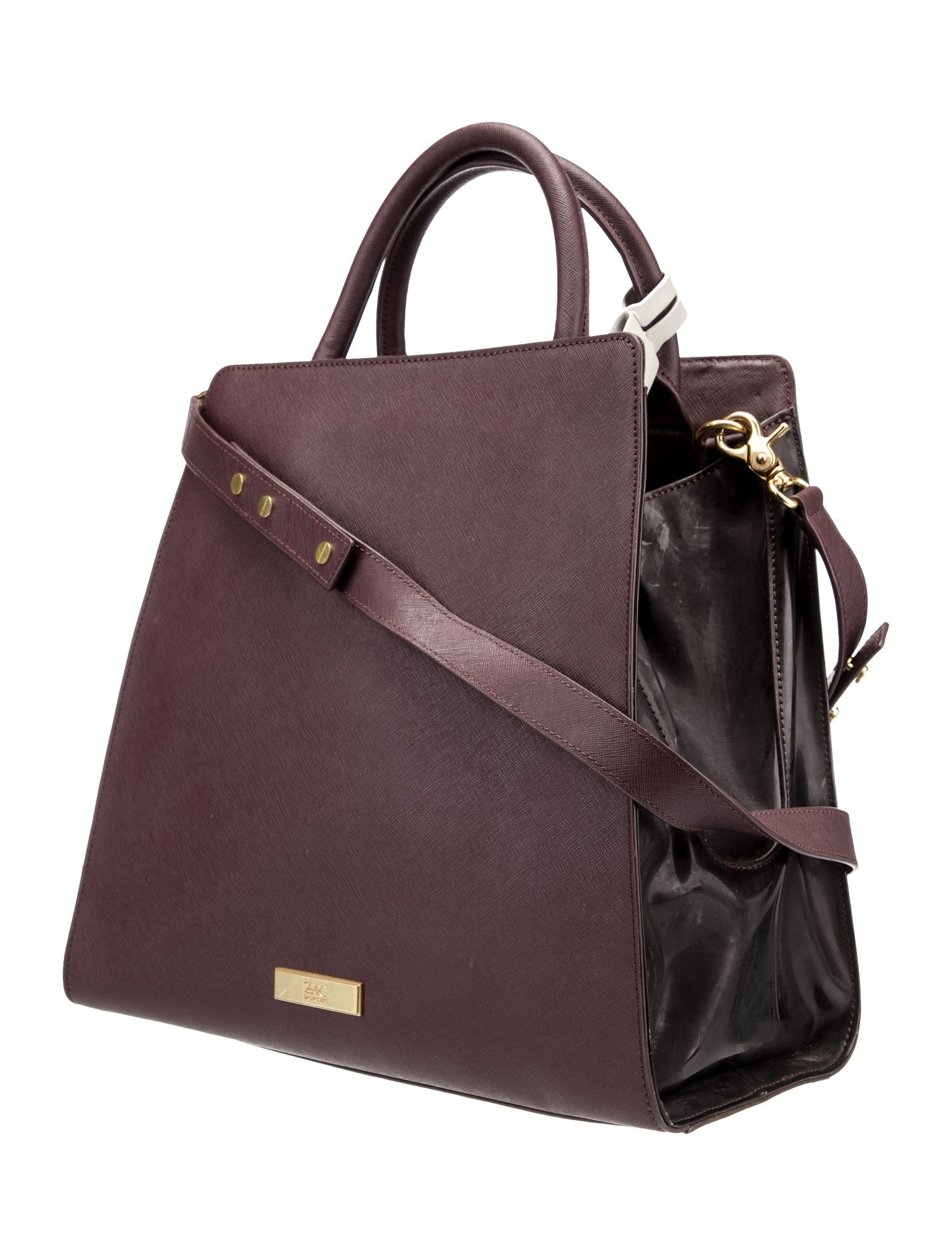 Zac Posen Saffiano Leather Shoulder Bag